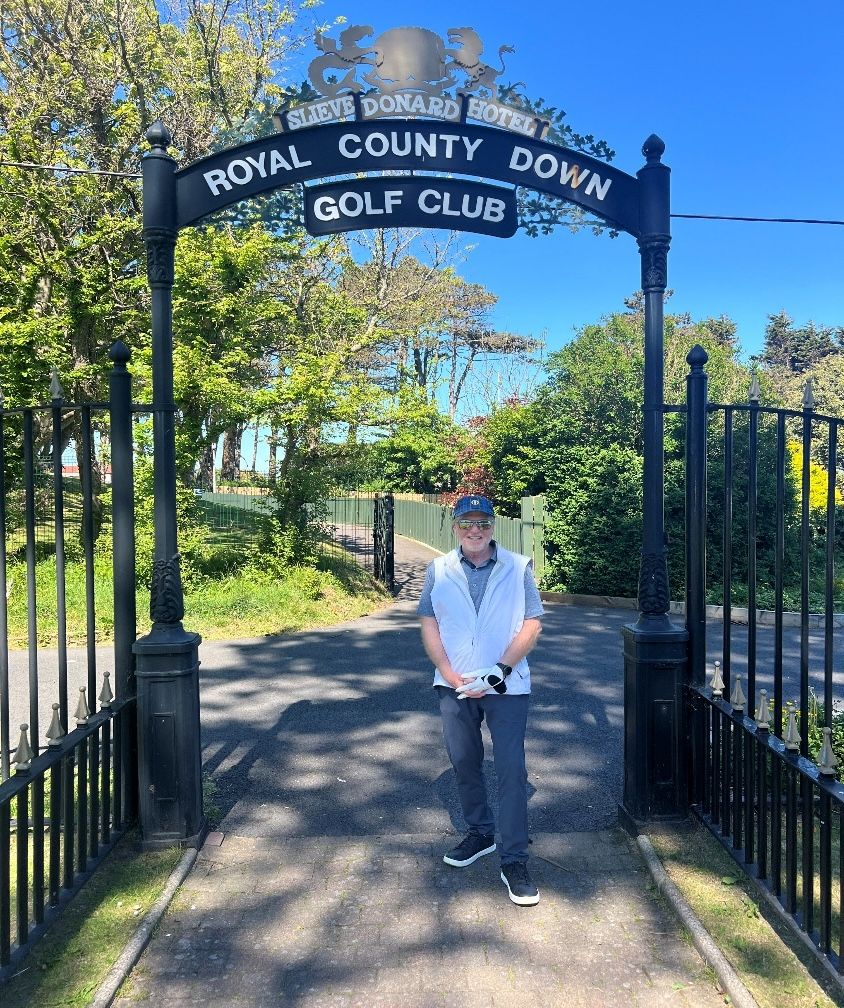282 Steps, or with my short legs, 336. Entrance to RCD from The Slieve Donard