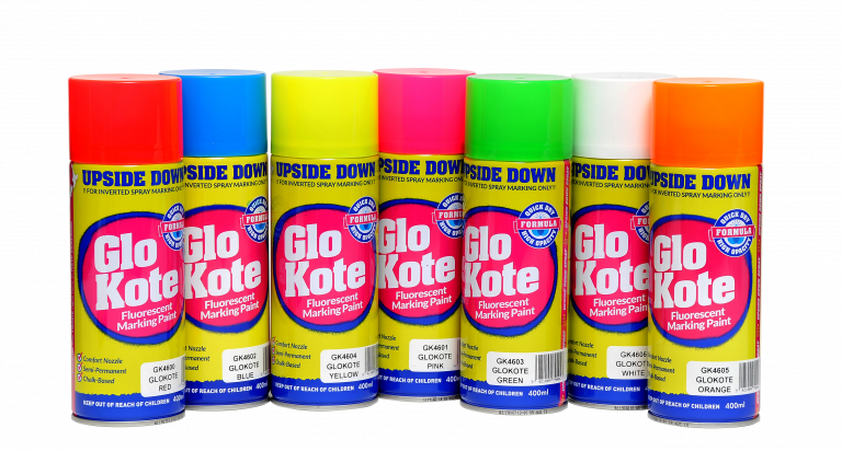 several cans of glo kote are lined up in a row several cans of glo kote are lined up in a row