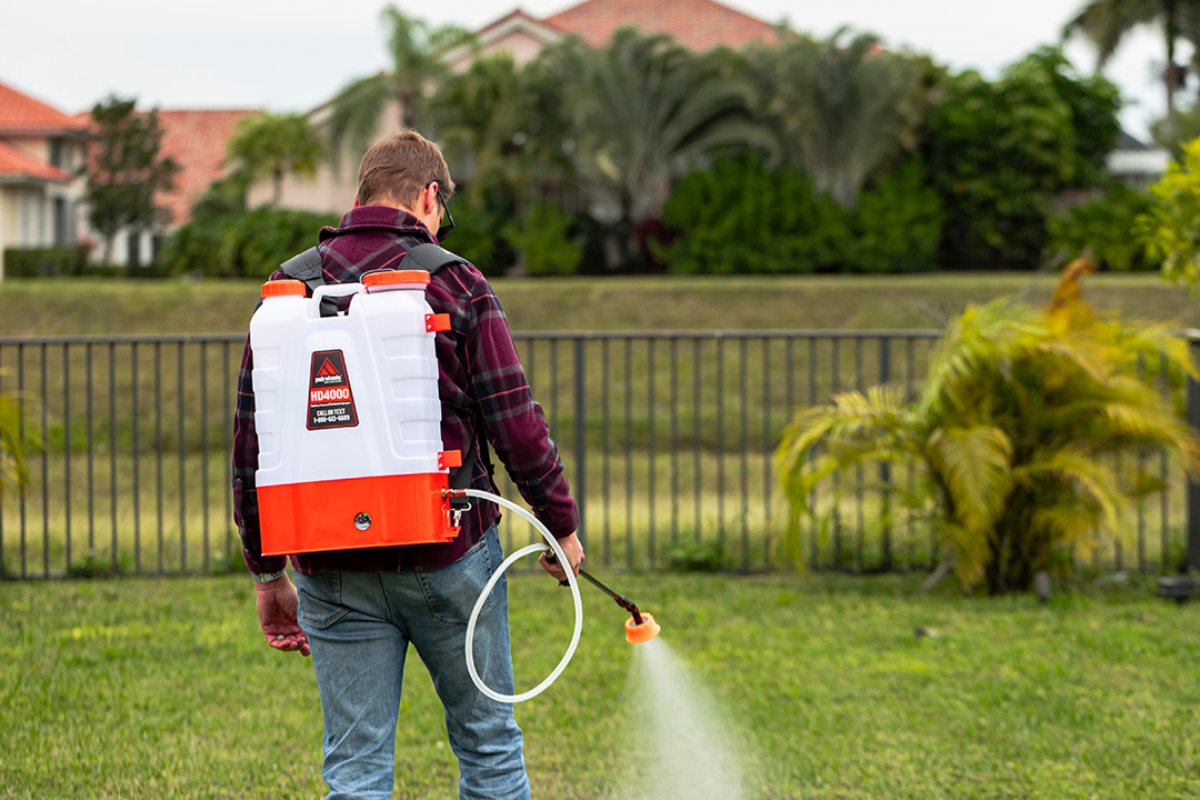 PetraTools HD4000 4-gallon battery backpack sprayer with 12V 8AH lead-acid battery and 6 included nozzles