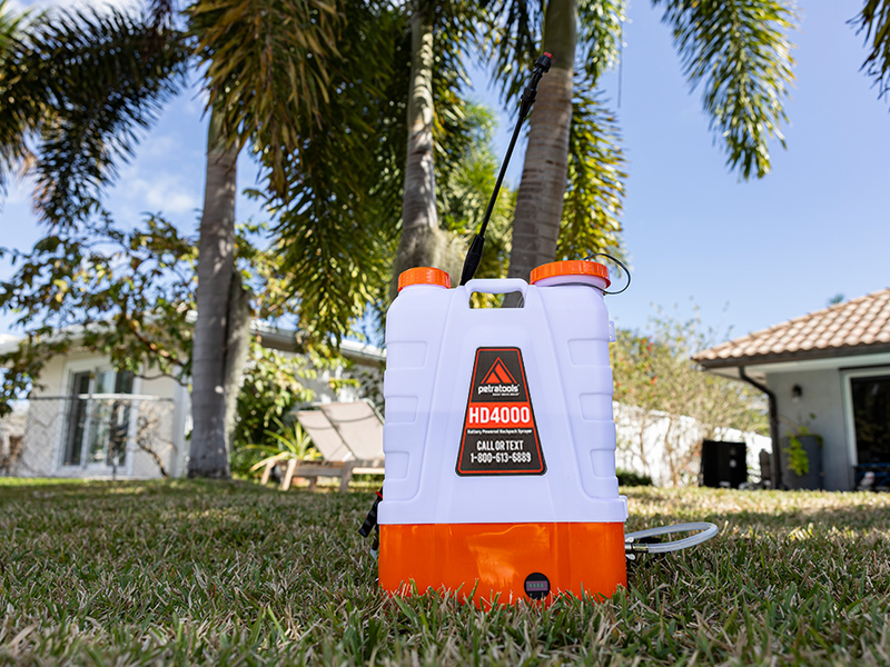 Five battery backpack sprayers tested side by side on a 1.2-acre Pennsylvania property in April 2026