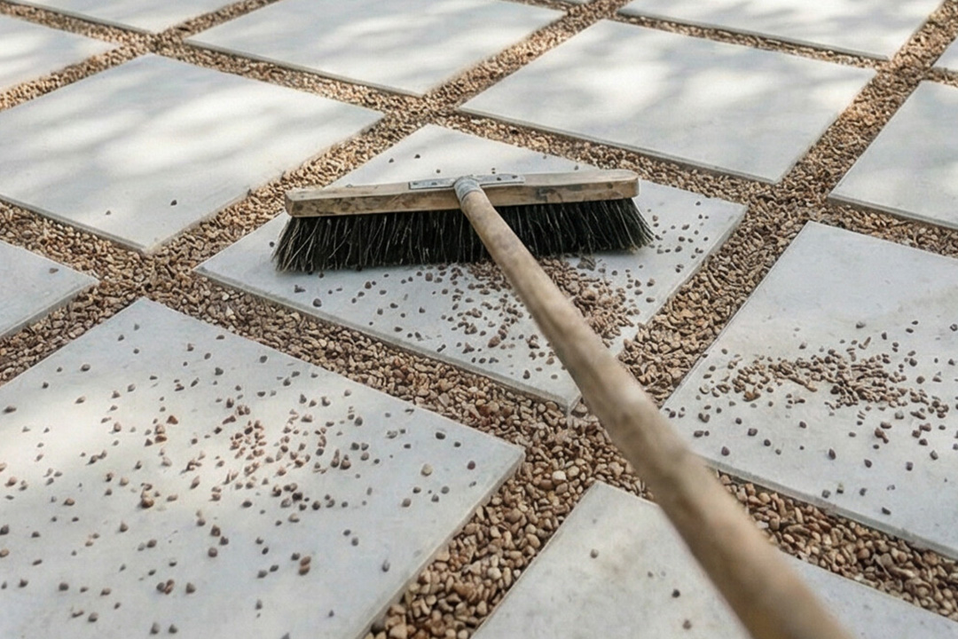 Five pea gravel scatter-prevention methods tested simultaneously through eight weeks of spring weather, April to May 2026