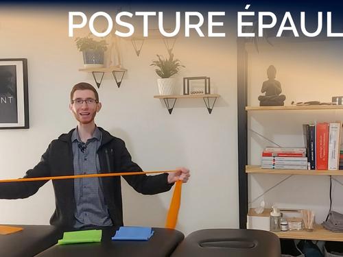 Ouverture des épaules avec élastique — exercice de posture