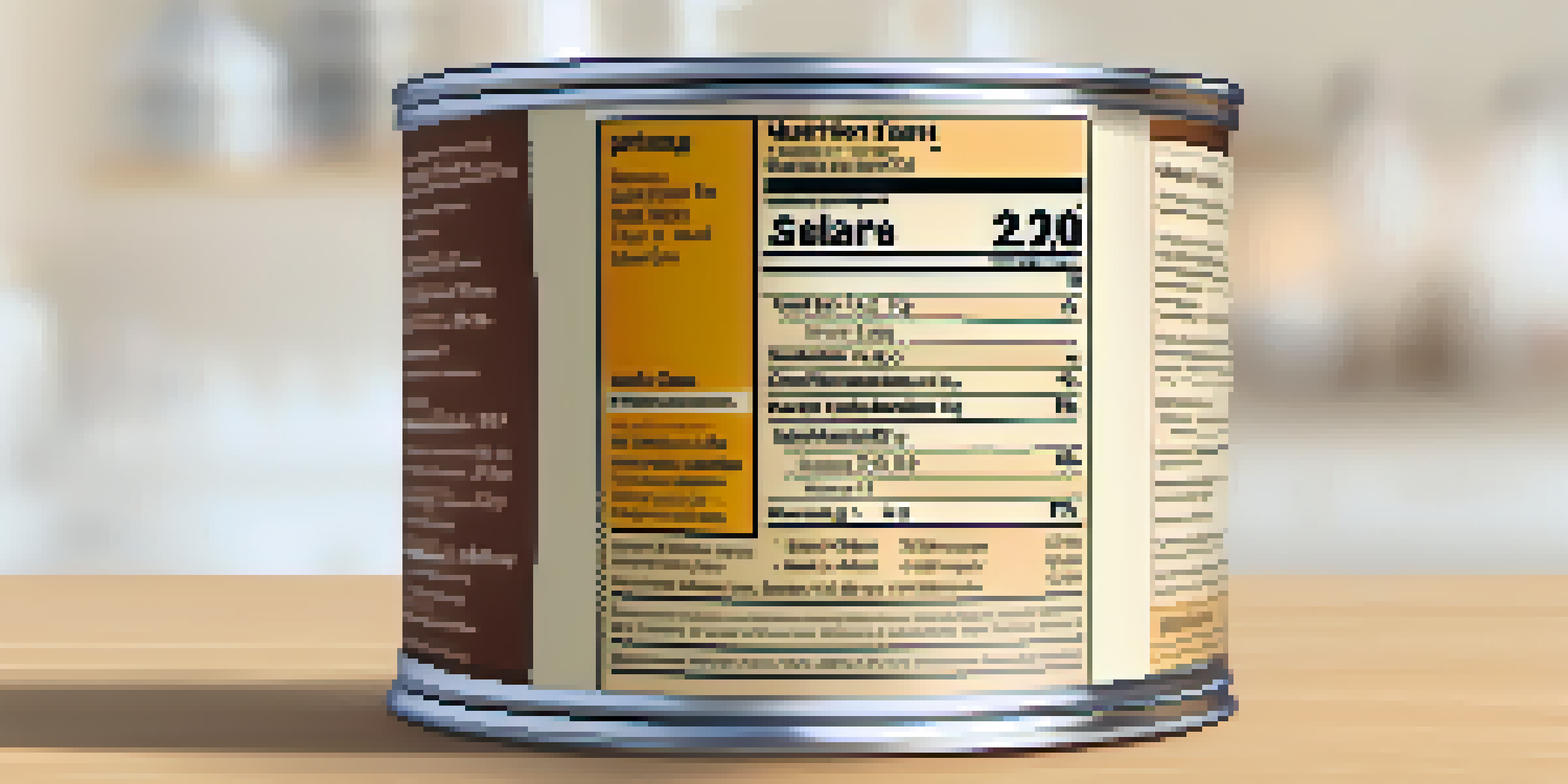 A close-up view of a nutrition label on a vegan food package, highlighting the serving size and nutrient details.