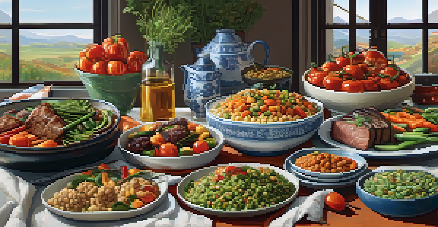 A split image showing traditional dishes adapted into vibrant vegan versions in a cozy kitchen.