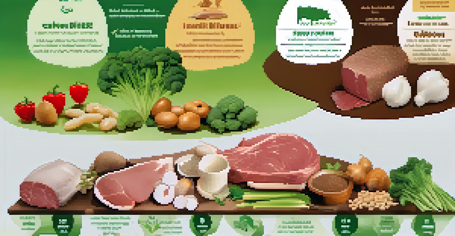 An educational infographic comparing the carbon footprints of animal-based and vegan diets.