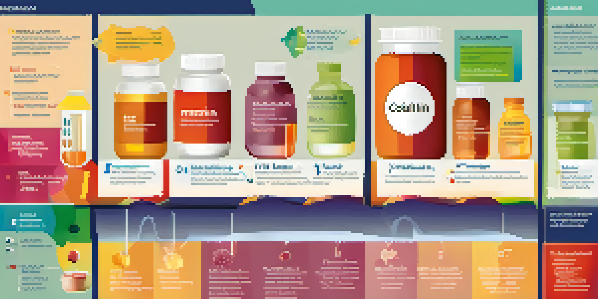 An infographic showing different forms of vitamin B12 supplements with illustrations and a comparison chart.
