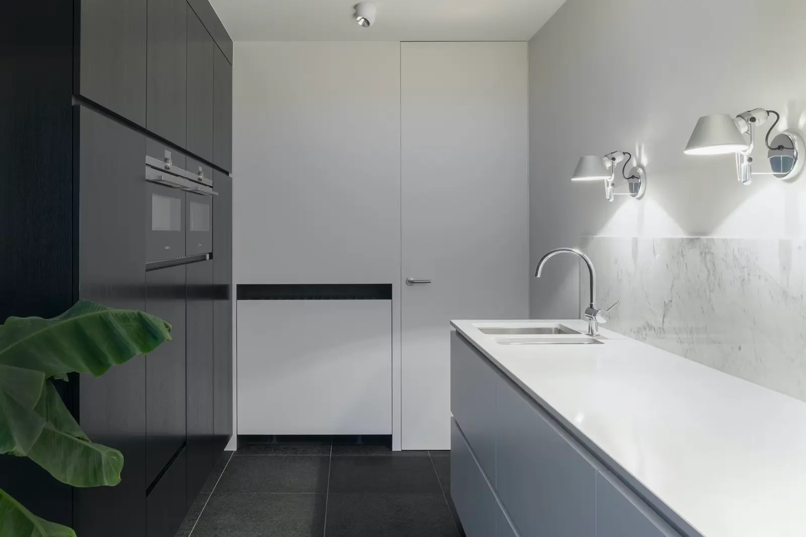 Black and white interior and its combinations