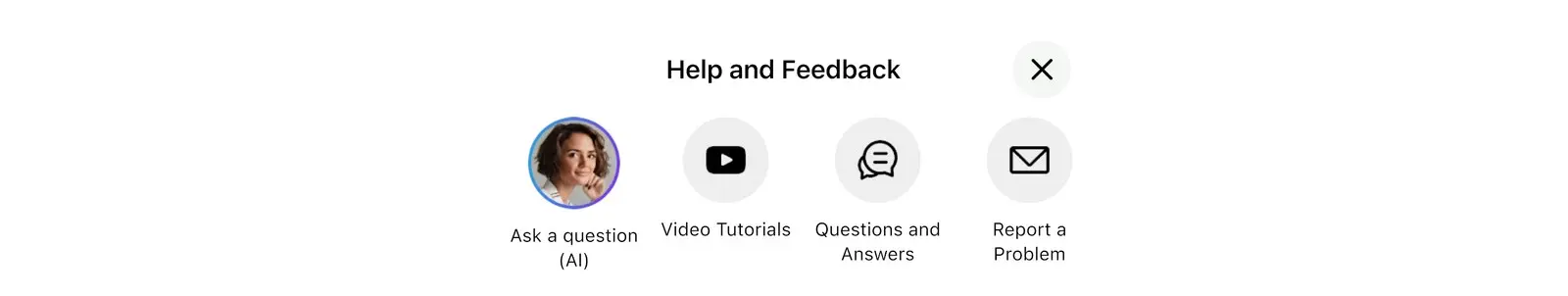 Help and Feedback menu in Home Planner with the Ask a question (AI) option at the top