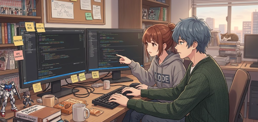 Two characters pair programming