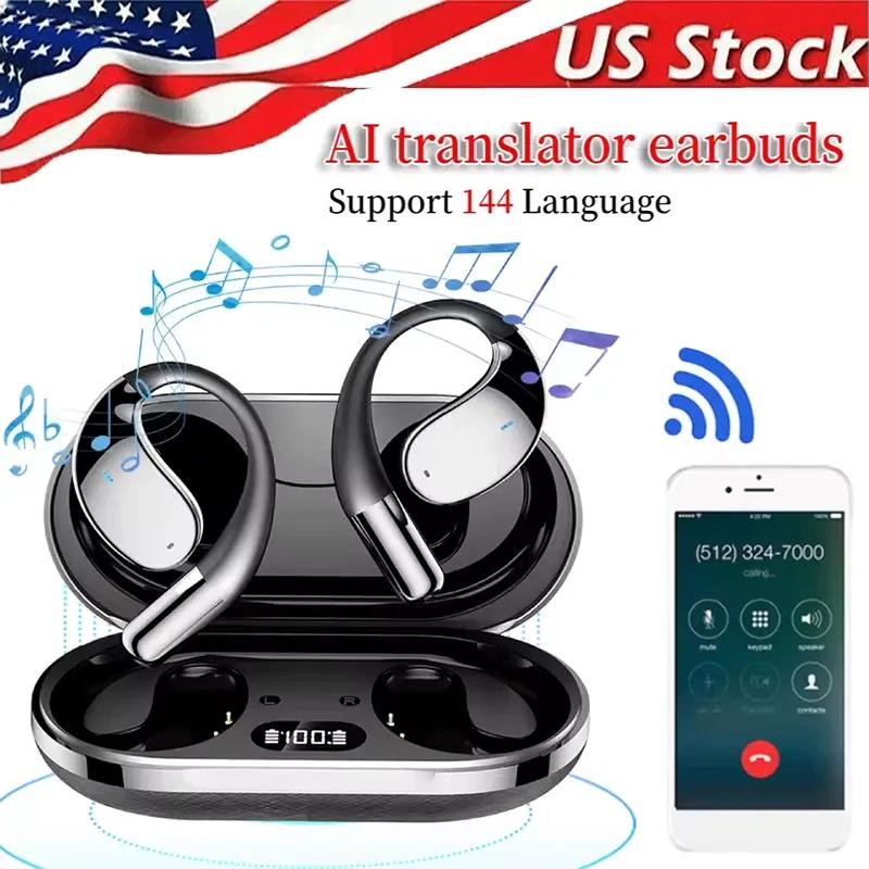 3 in1 Smart Voice Translation Earbuds 150+ Languages Translator in English Real Time US lot