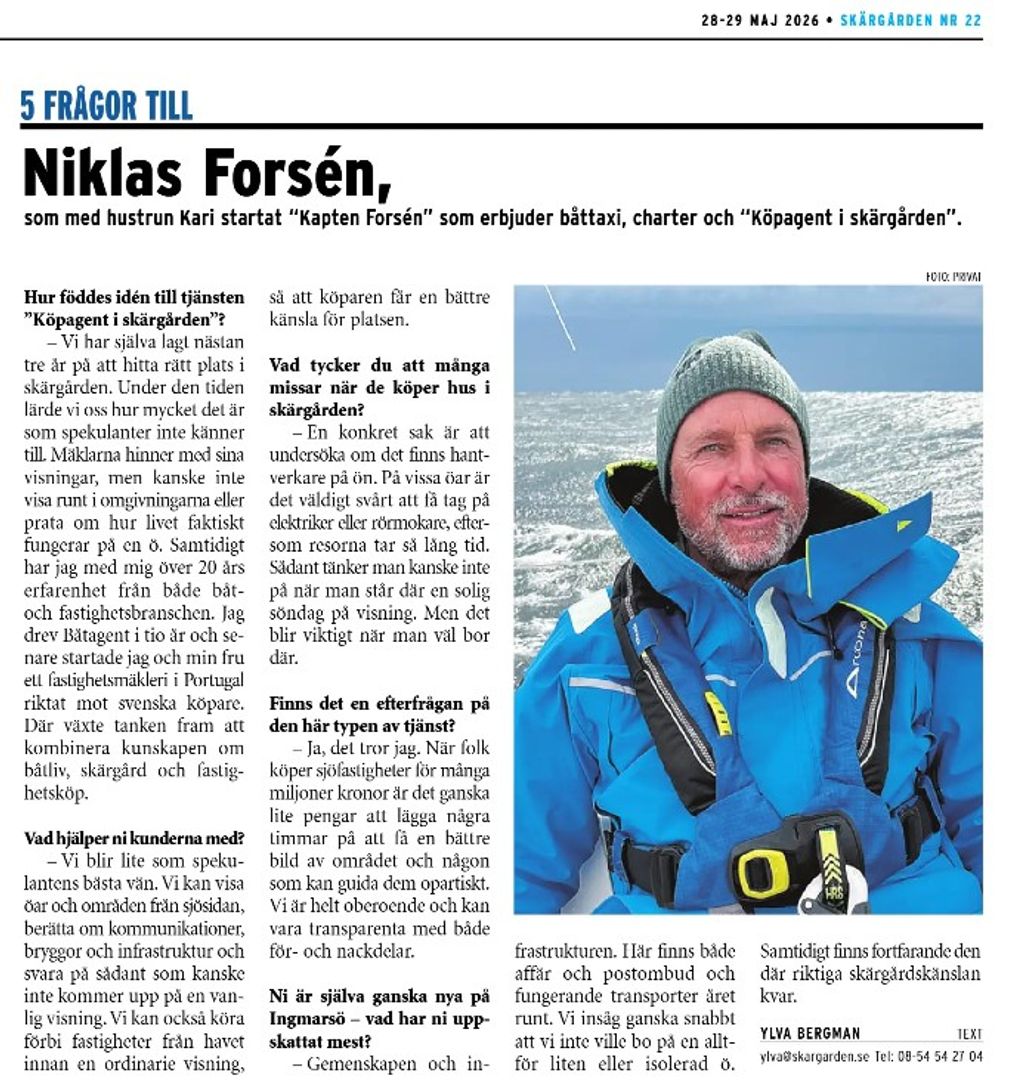 5 frågor till Niklas Forsén