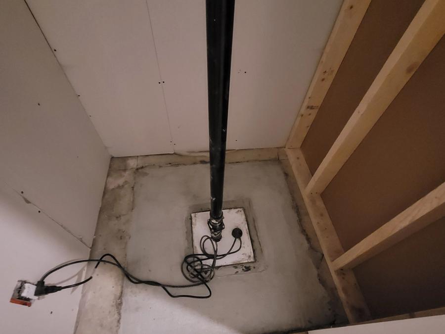 Sump Pump - Concrete encasement - after