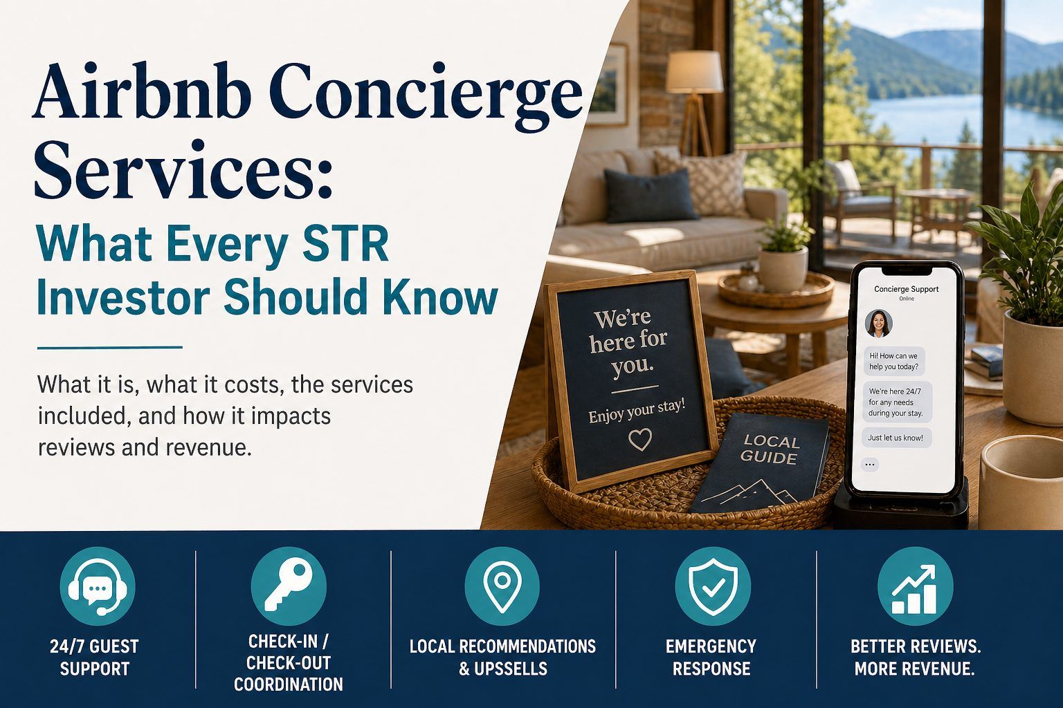 Airbnb concierge services guide for STR investors covering 24/7 guest support, check-in coordination, and revenue   impact