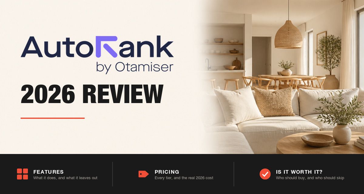AutoRank 2026 review hero image: AutoRank branding beside a styled rental interior
