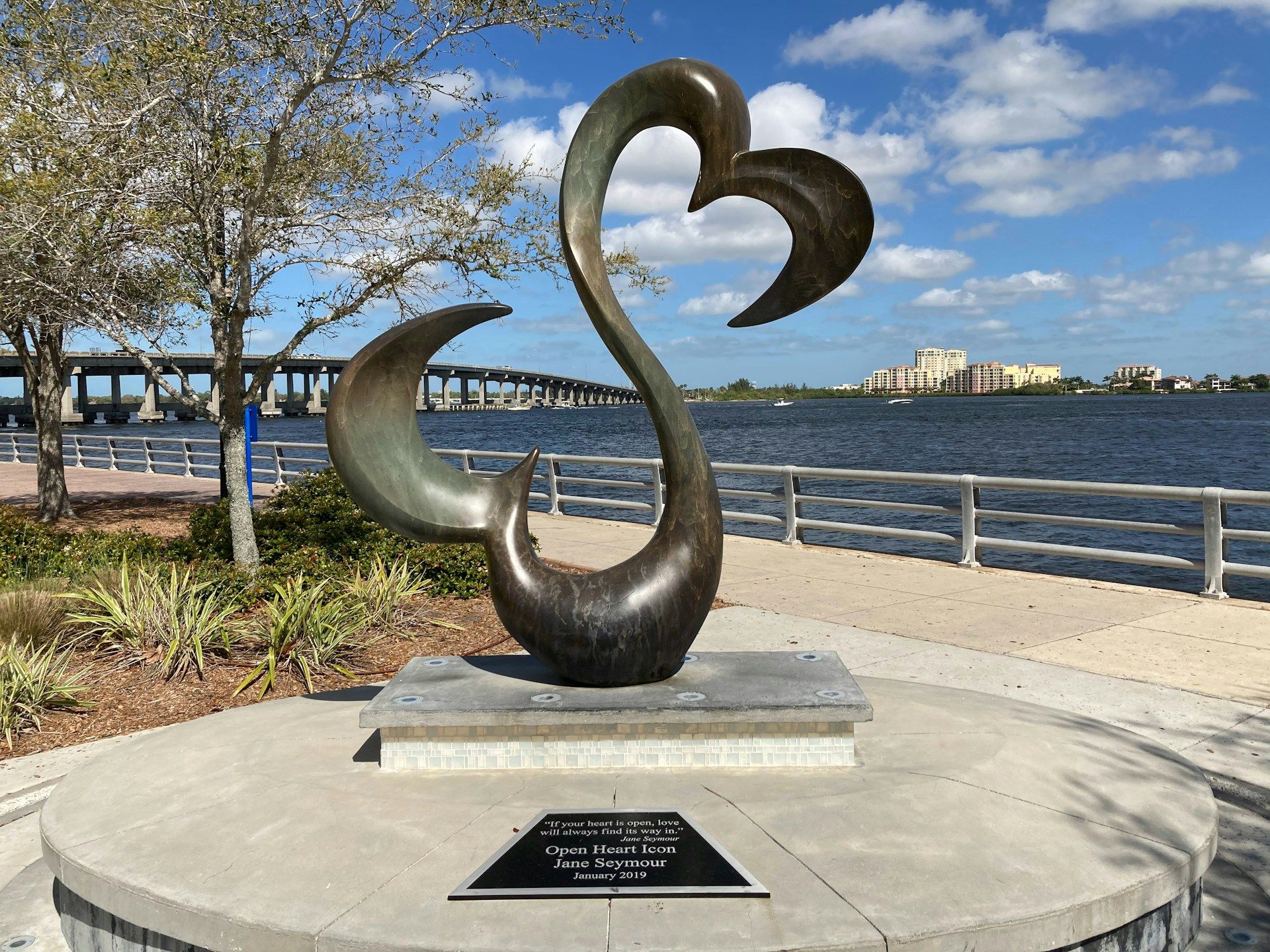 Open Hearts Sculpture By Jane Seymour - Bradenton Florida Riverwalk