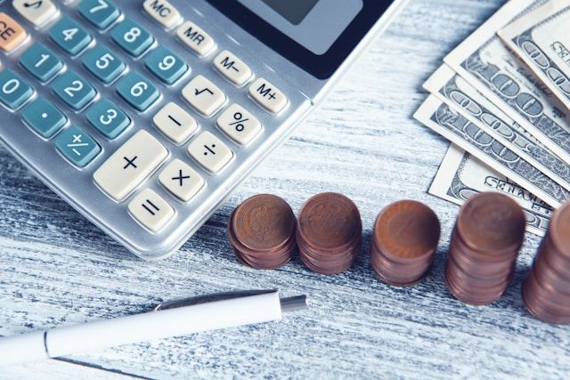 A calculator with dollars