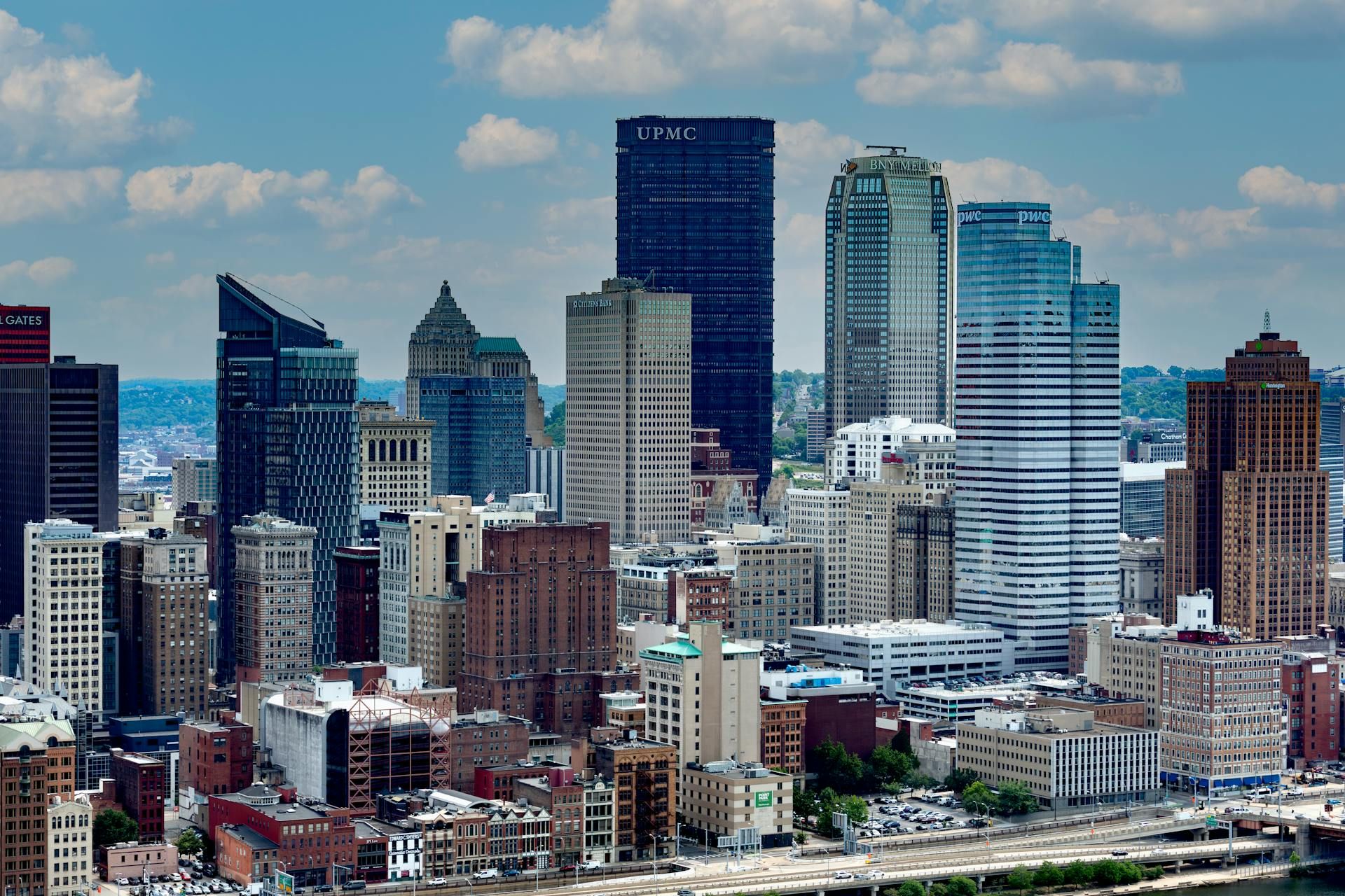 Aerial Photo of Pittsburgh Downtown Skyline