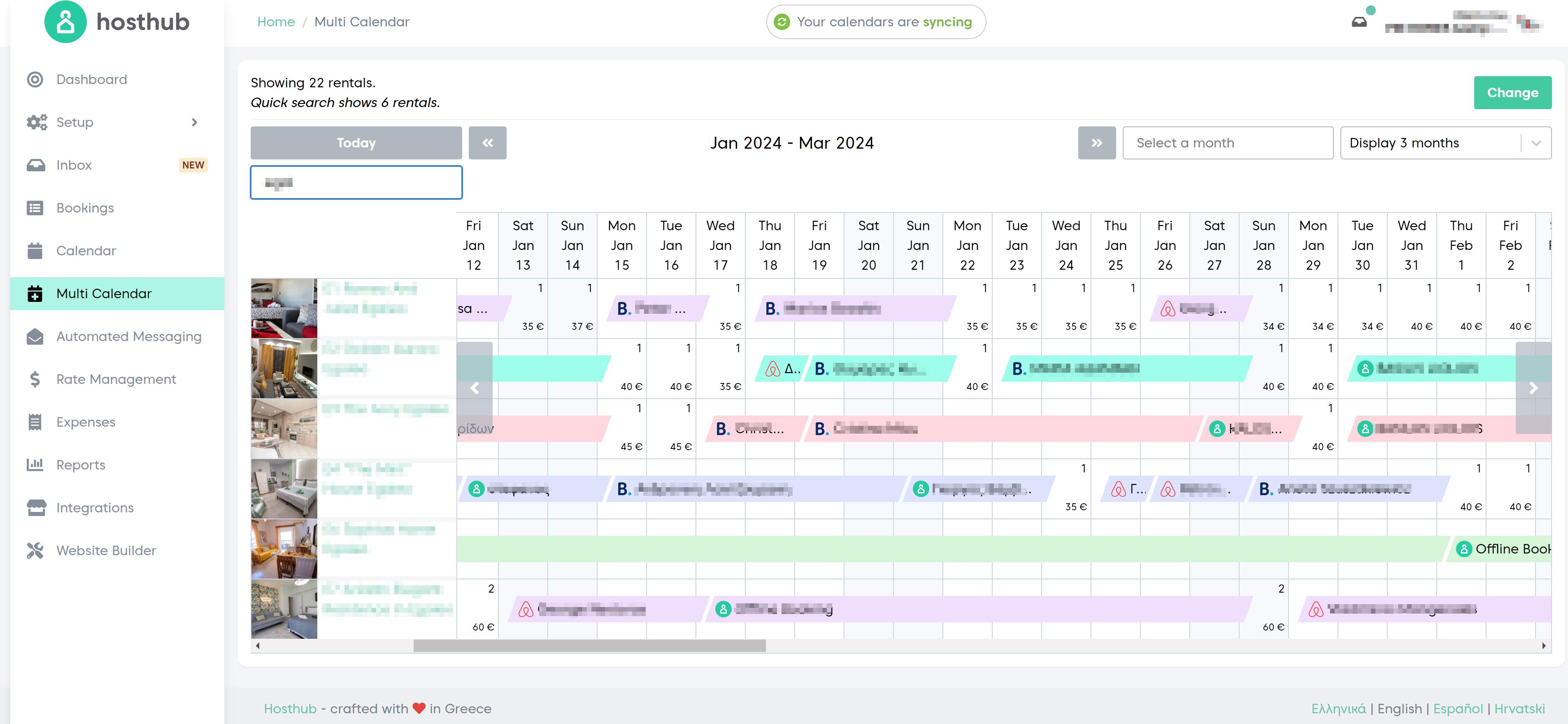 Hosthub Dashboard