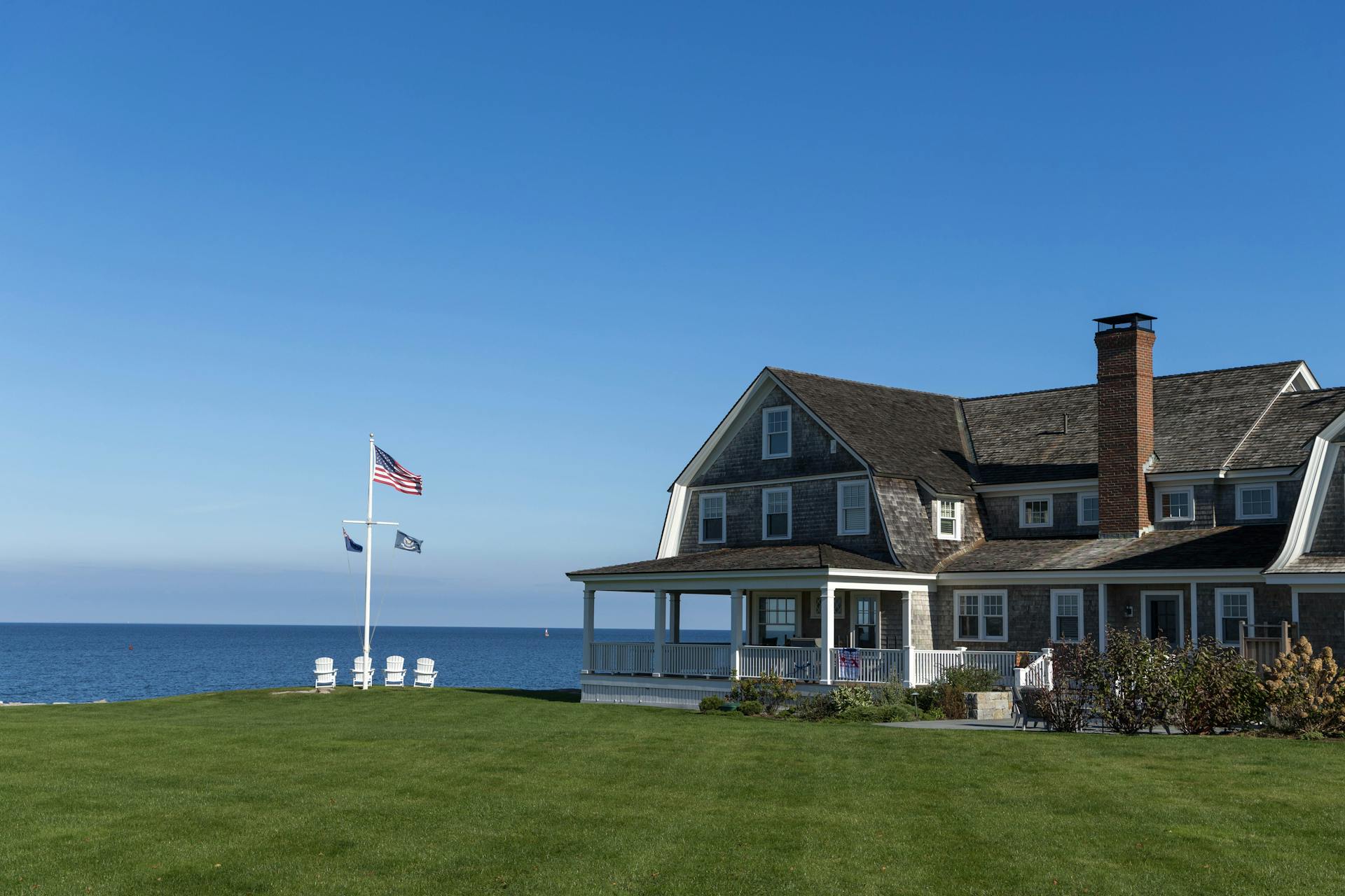 A House on Potato Island in Connecticut, USA