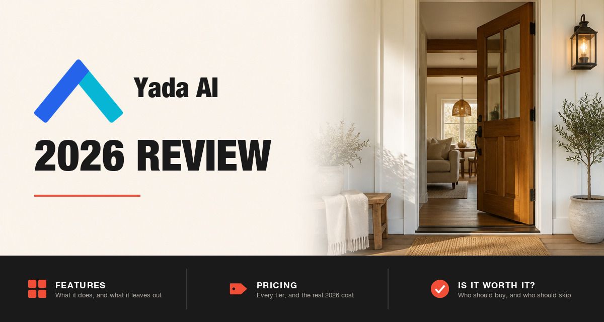 Yada AI 2026 review hero image: Yada AI branding beside a rental home's front porch