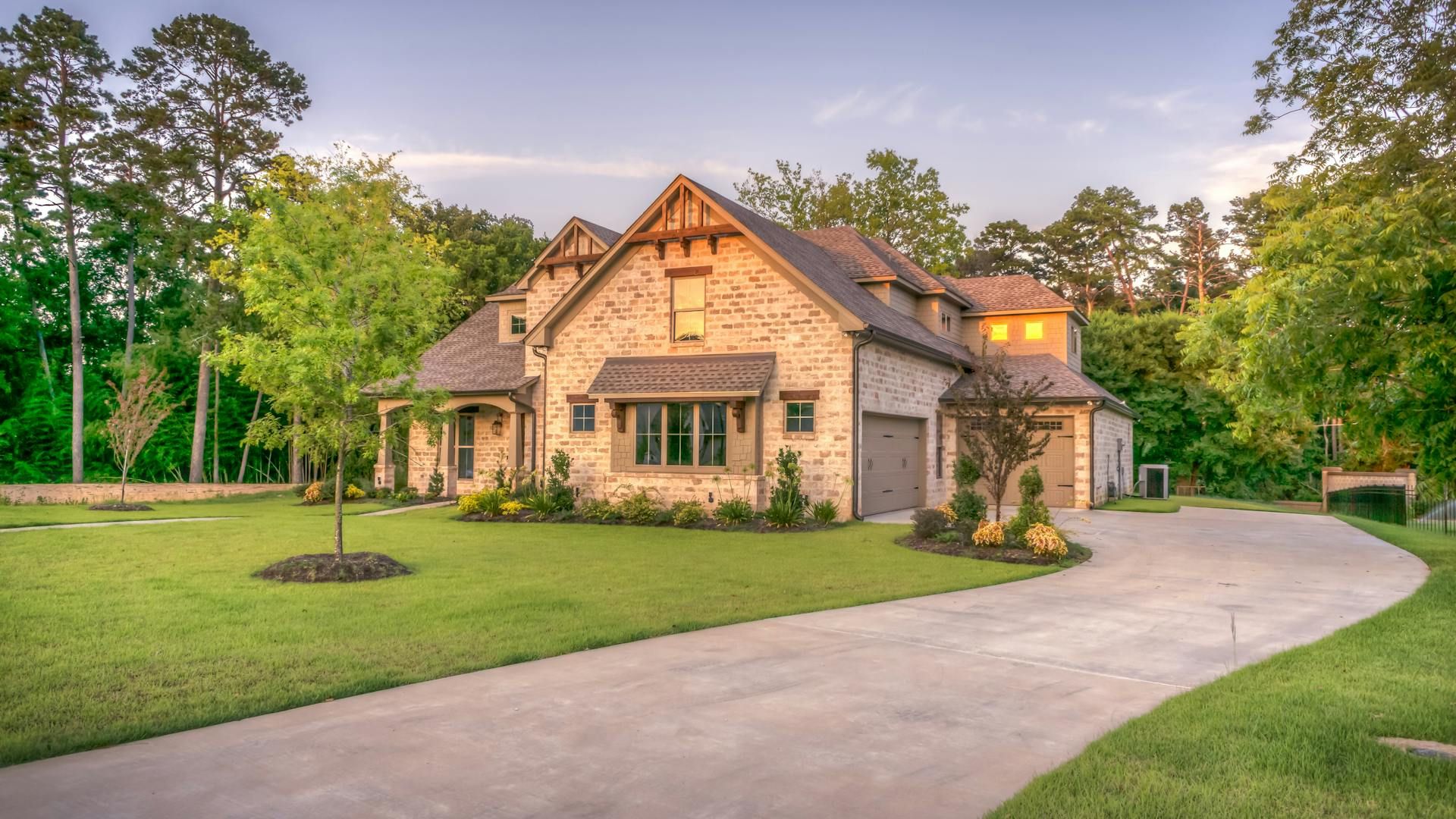 Beige Bungalow House