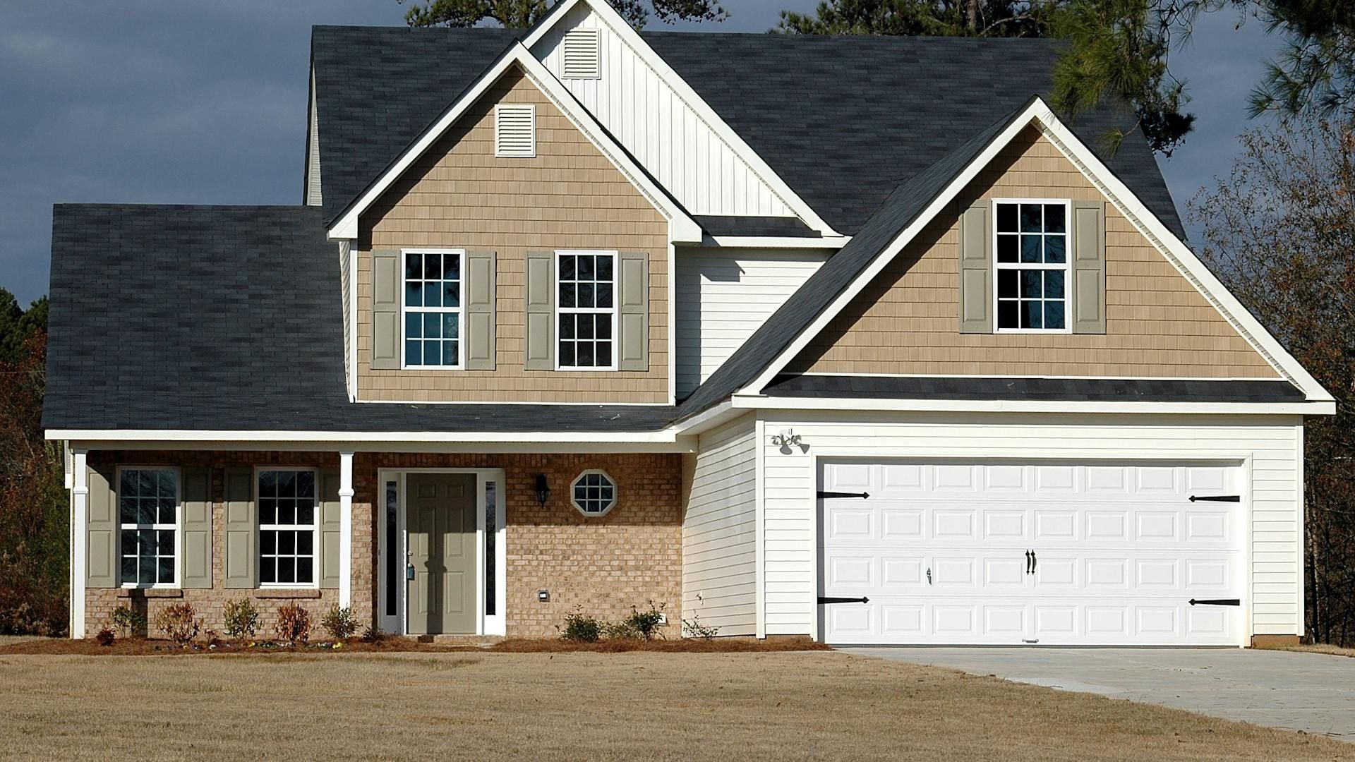 Brown and White Wooden House