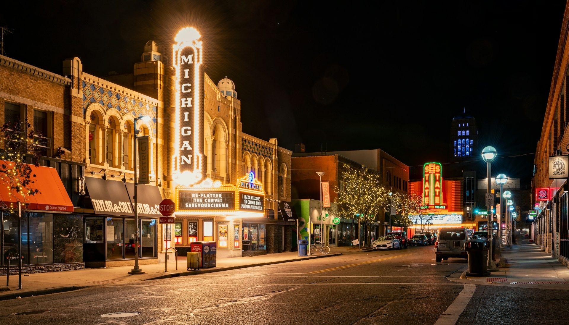 Michigan Theater and State Theater in Ann Arbor, Michigan.