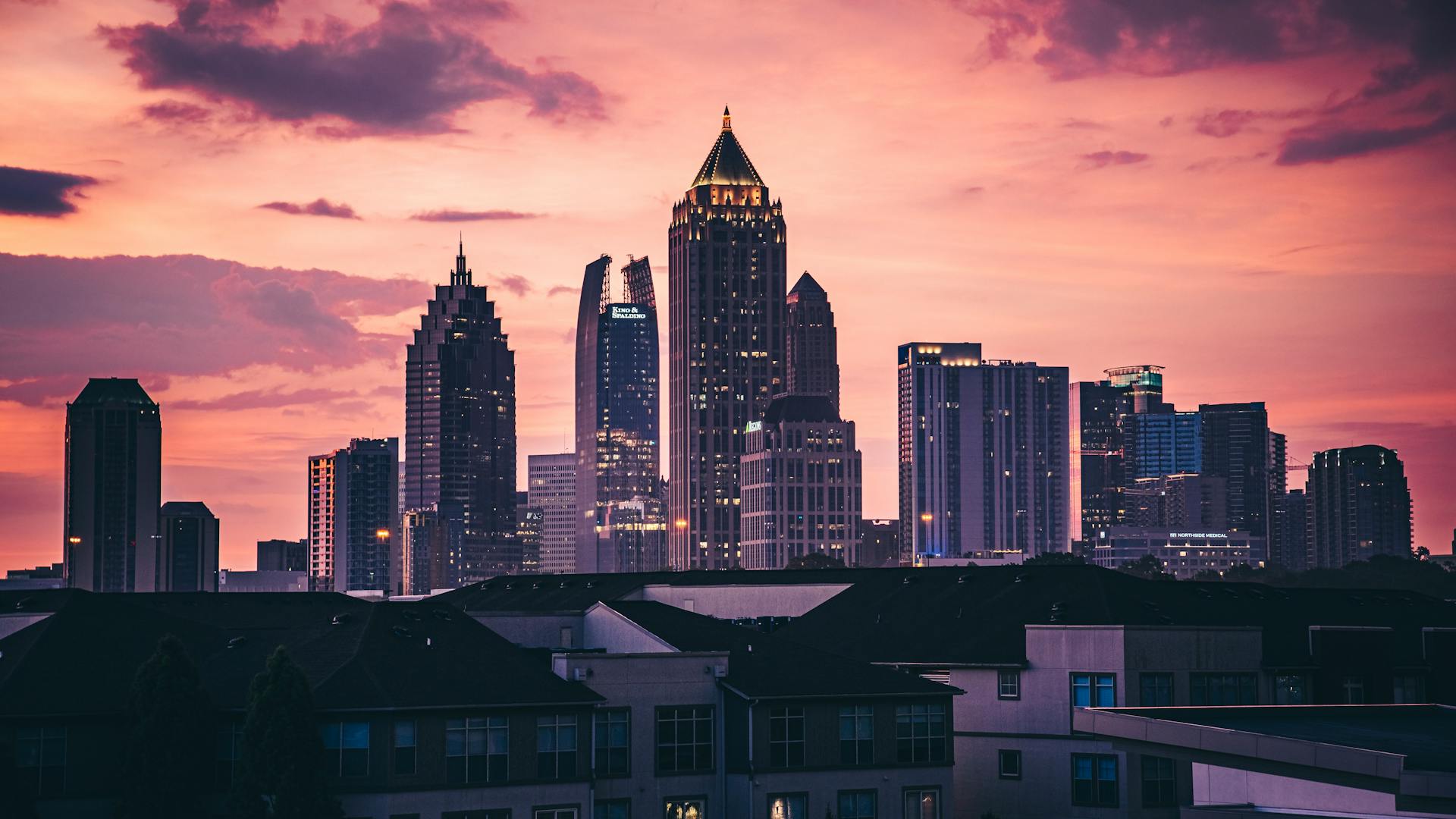 City of Atlanta at Sunset