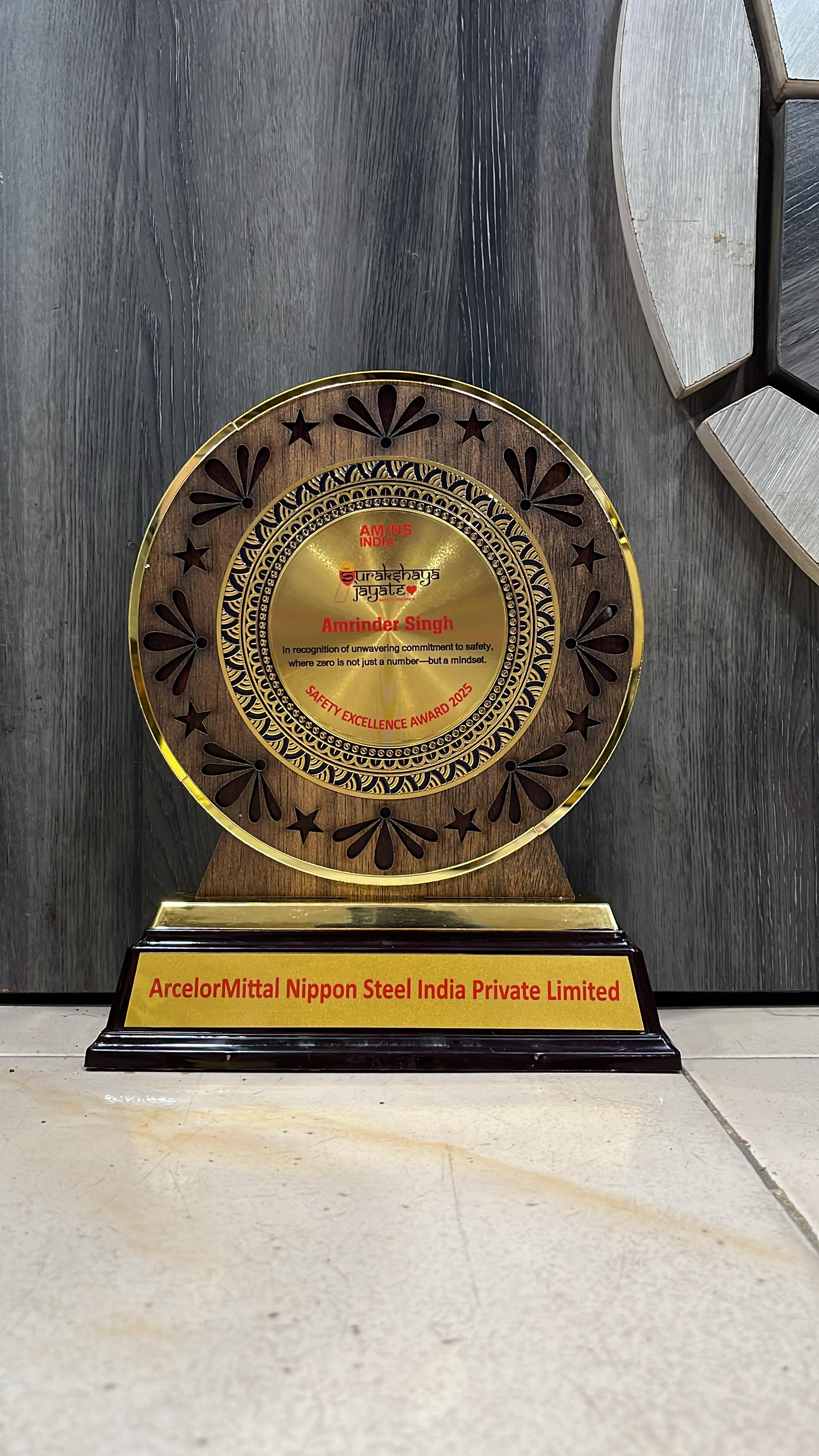 Acrylic Arcelormittal Safety Award