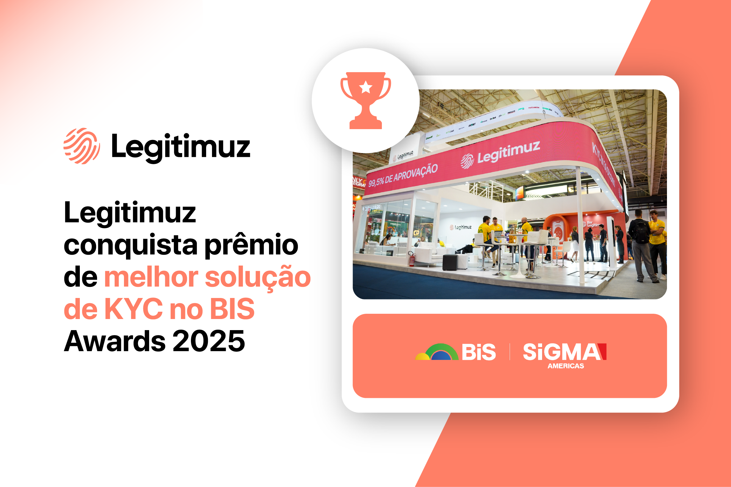 Legitimuz conquista prêmio de melhor solução de KYC no BIS Awards 2025