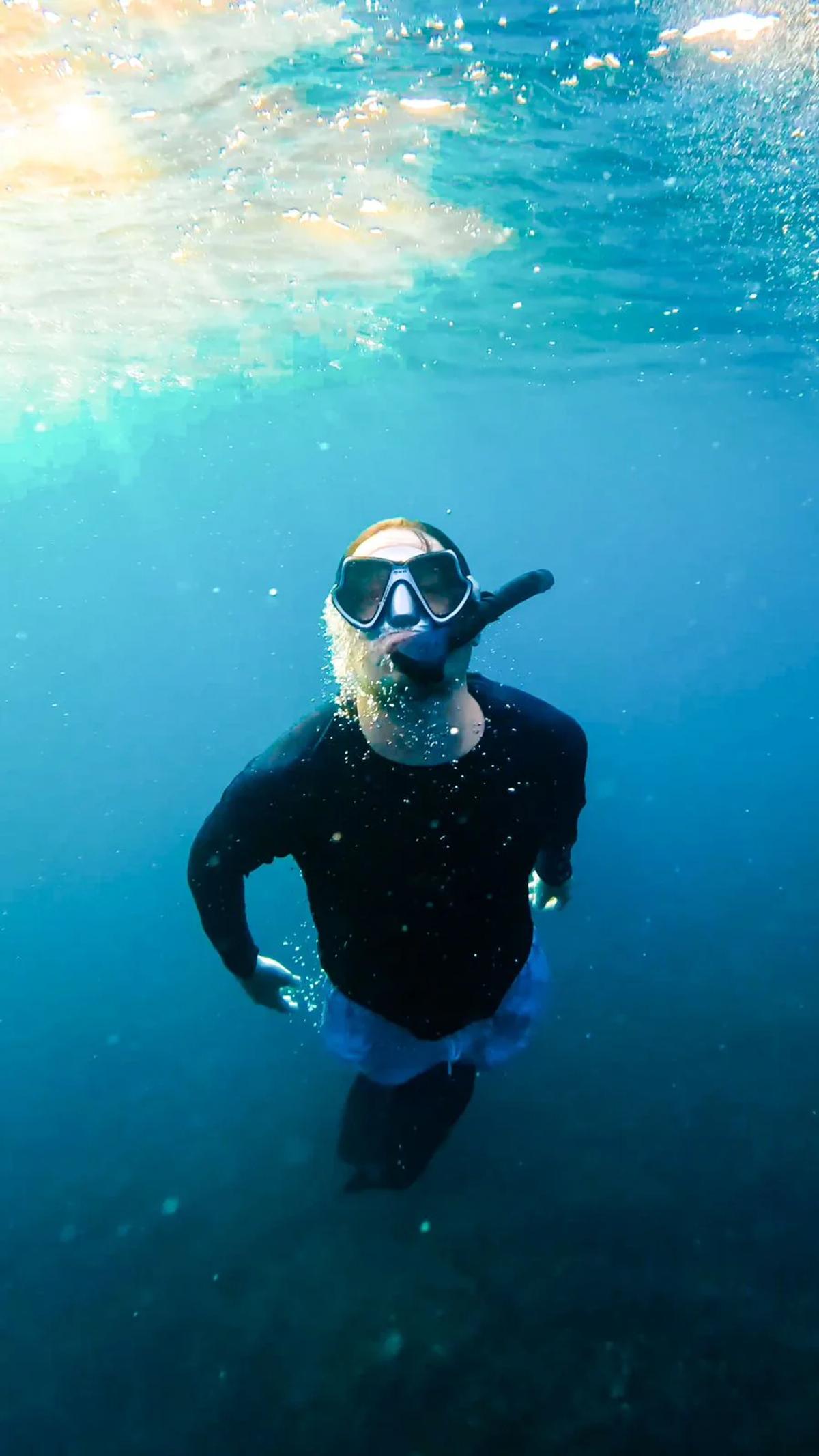 Buceador en el mar