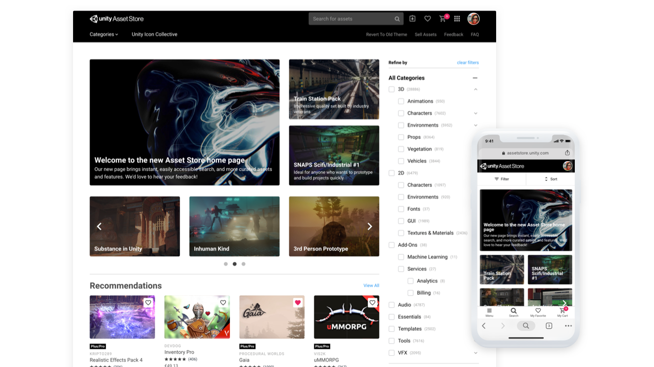 Unity Asset Store, new and improved – starting today