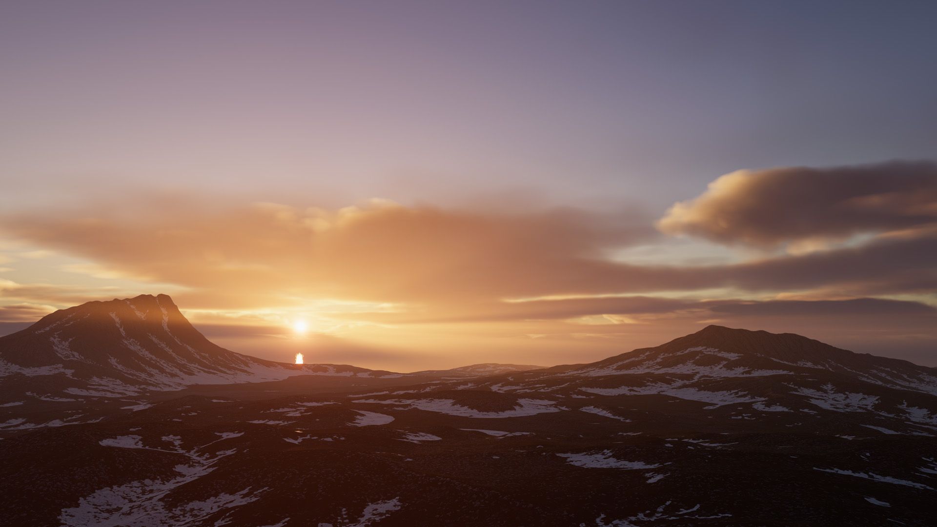 Unity HDRP volumetric clouds and physically based sky rendering a dramatic atmospheric scene