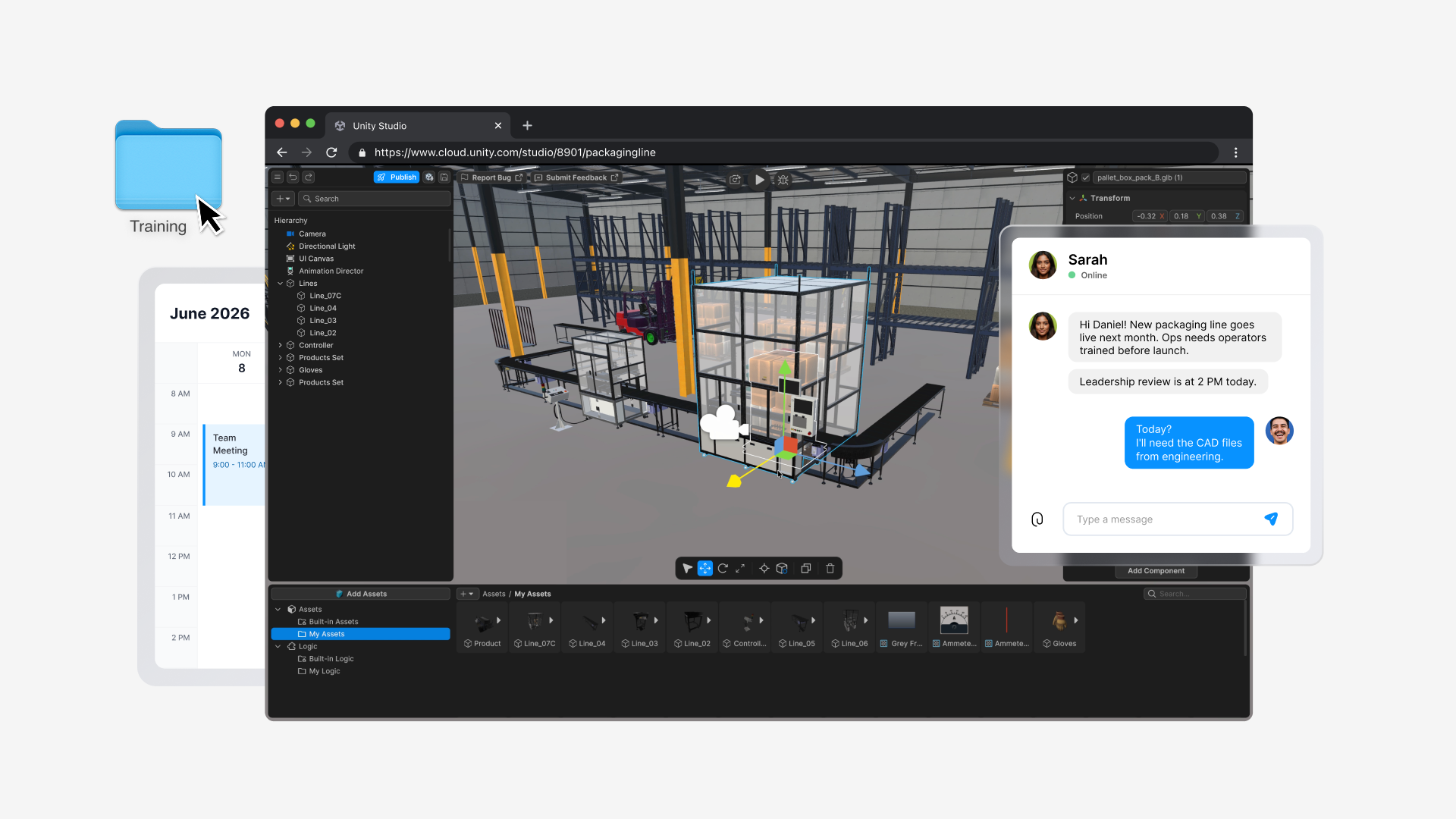 Unity Industry Training Suite for Interactive 3D Workflows