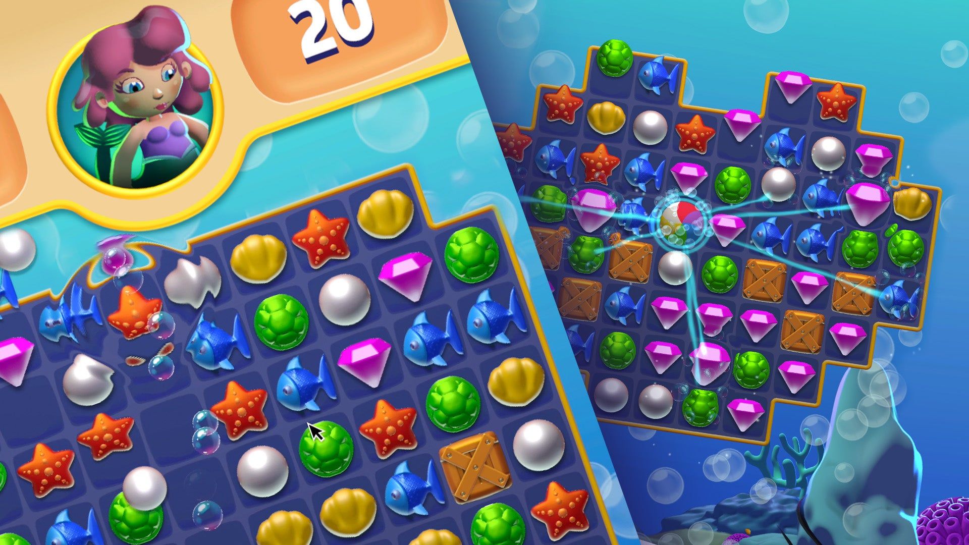Still image from the Gem Hunter Match sample, e-book cover image