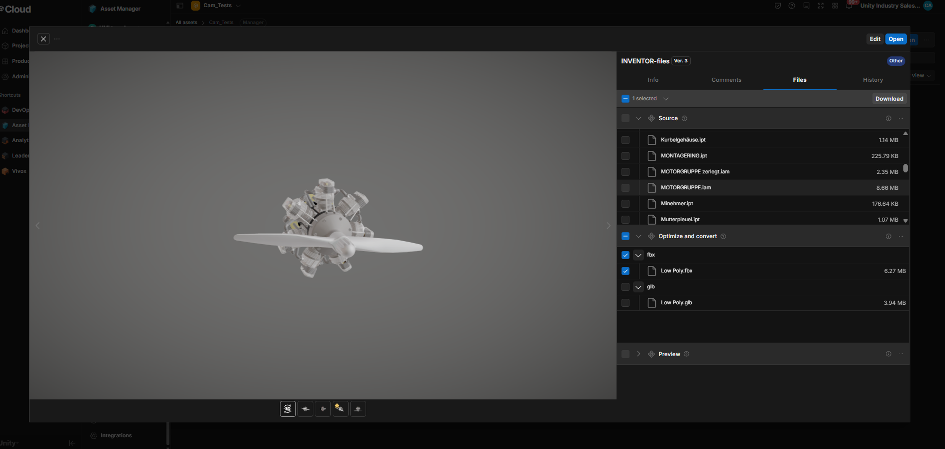 screenshot of difference in file size after conversion