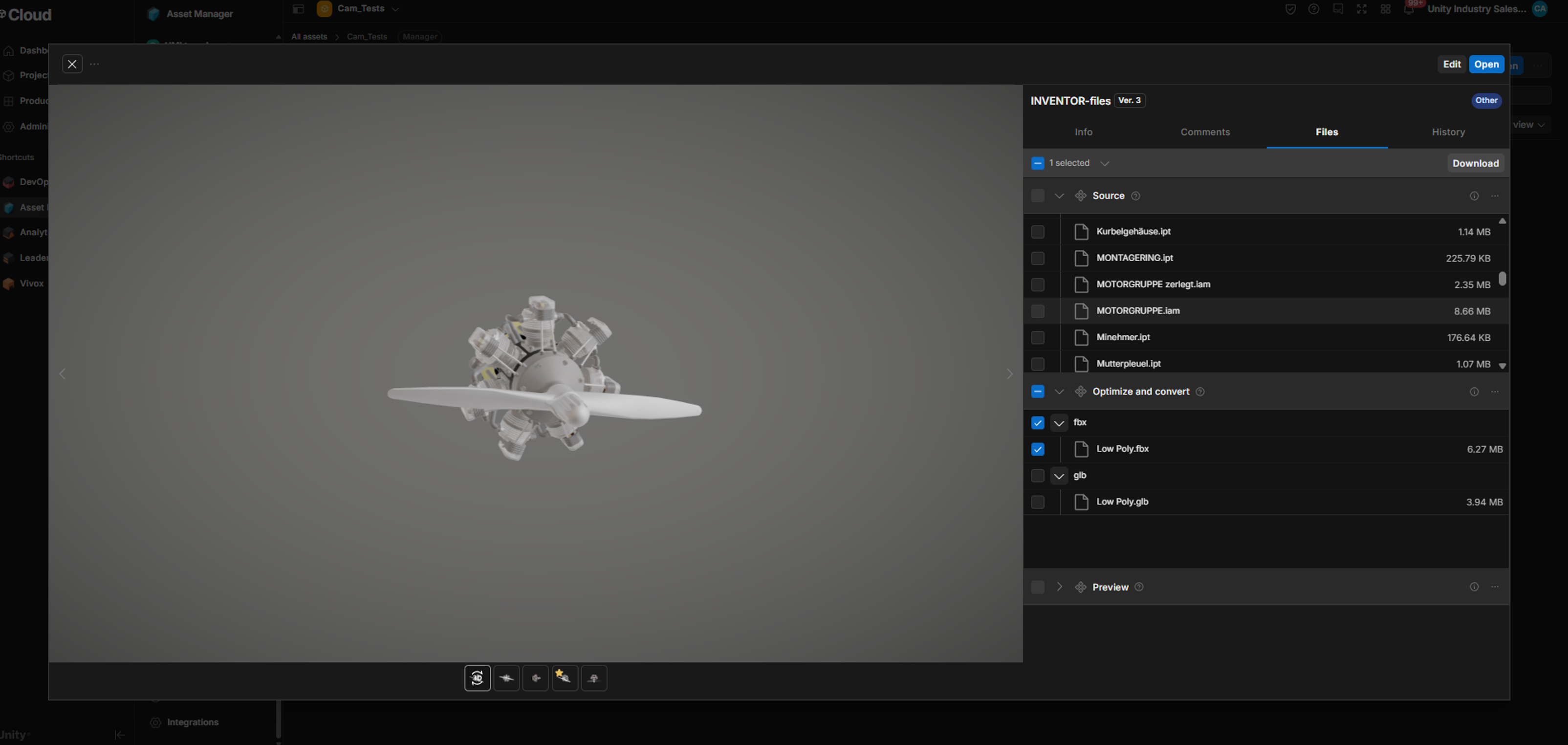 screenshot of difference in file size after conversion