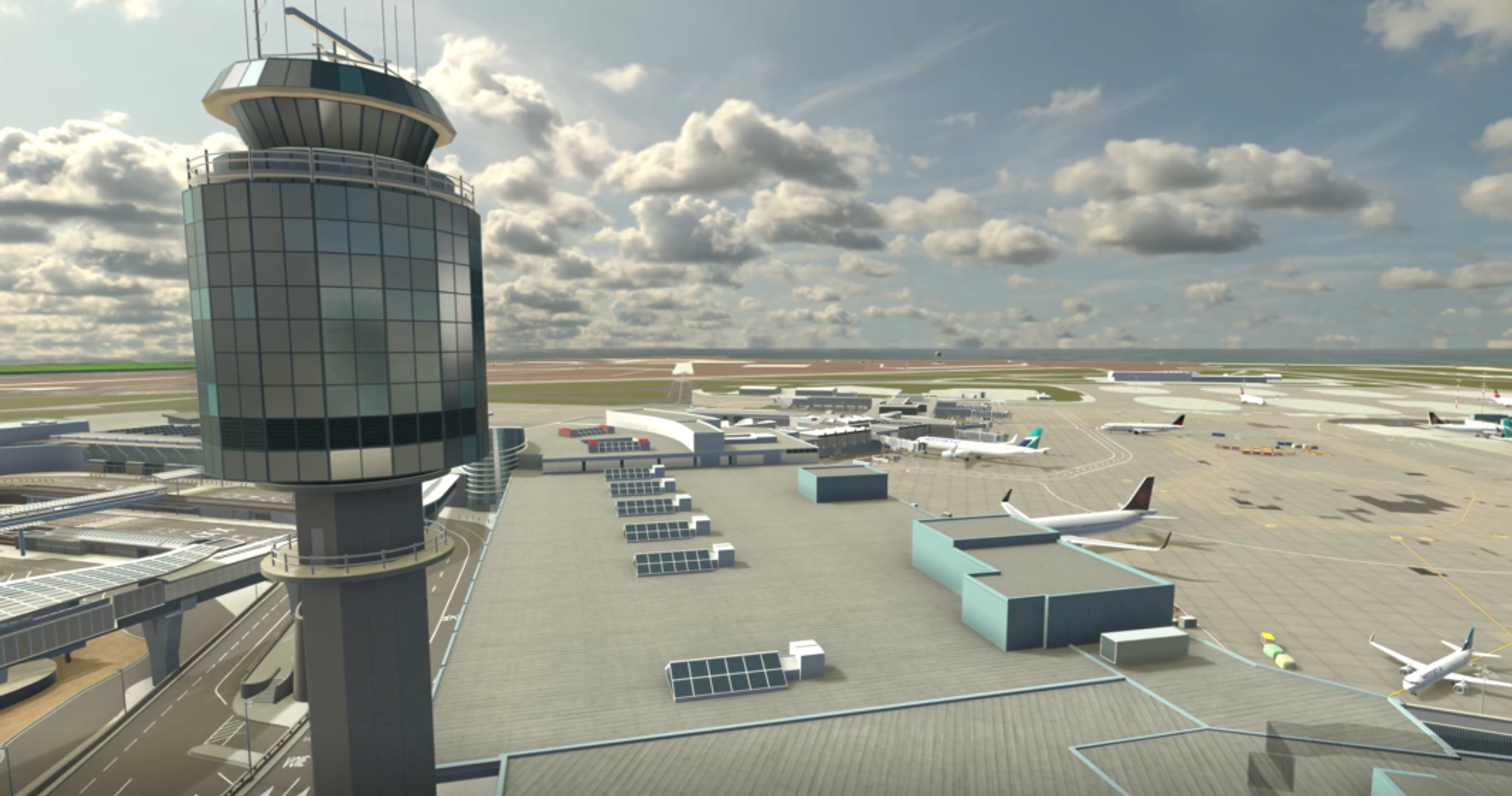 A digital twin of Vancouver Airport.