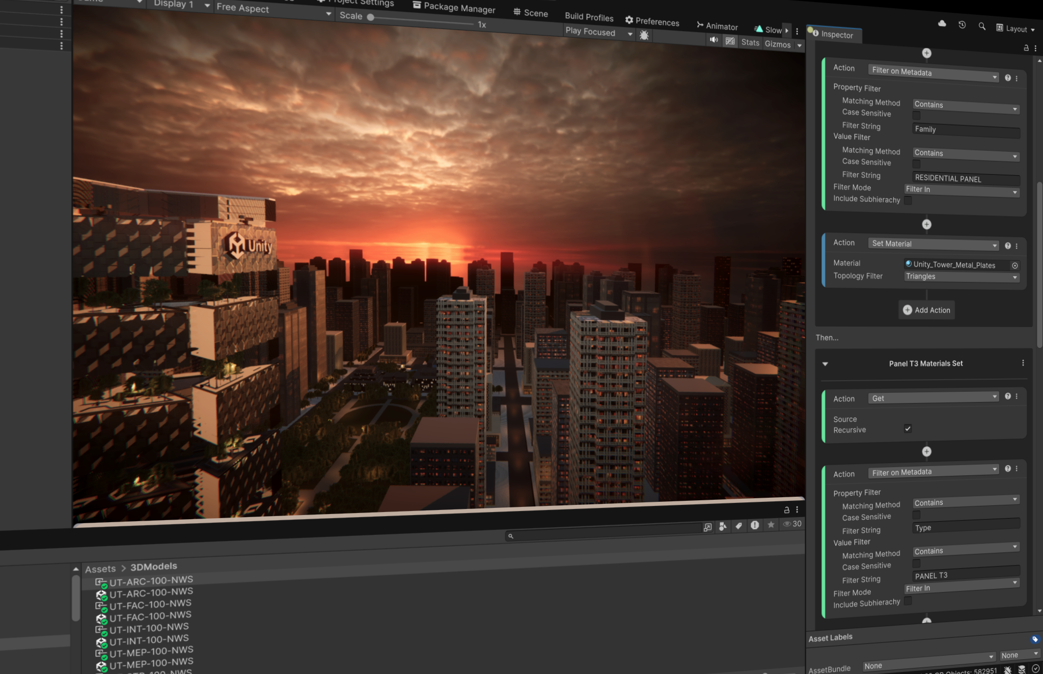 The Unity Tower model and Unity Asset Transformer