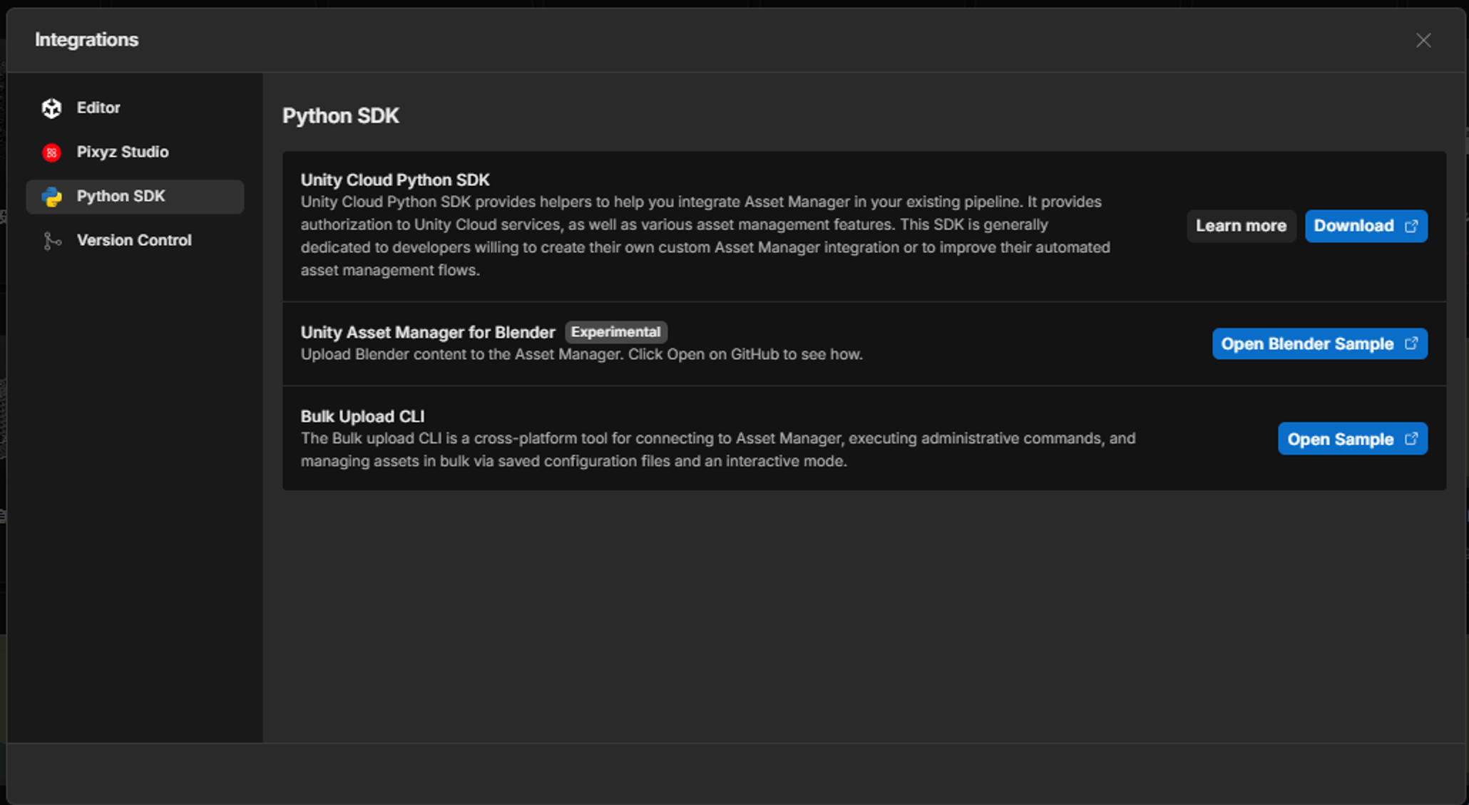screenshot of Blender integration