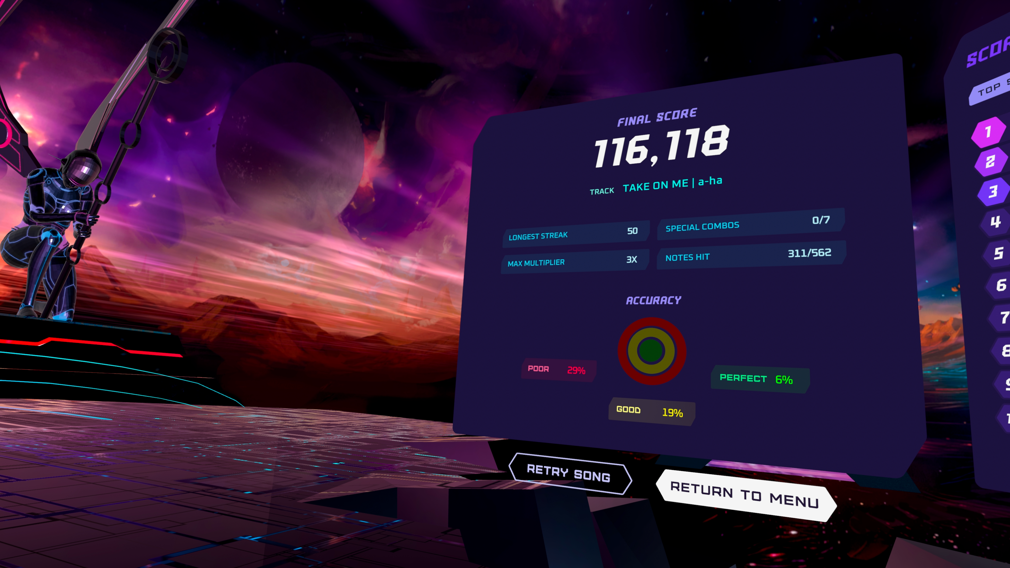 The gameplay elements in Synth Riders