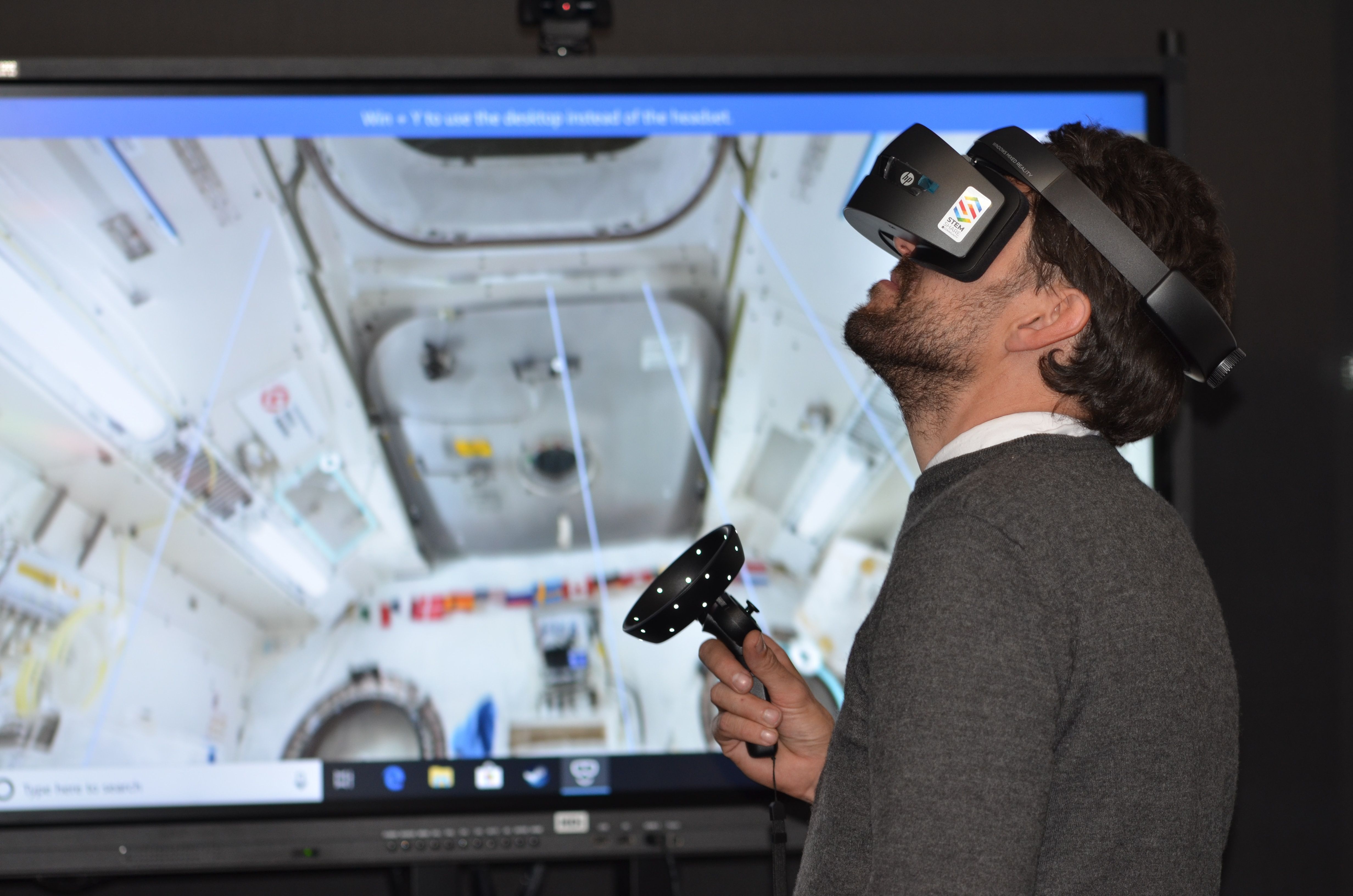 Man wearing XR headset