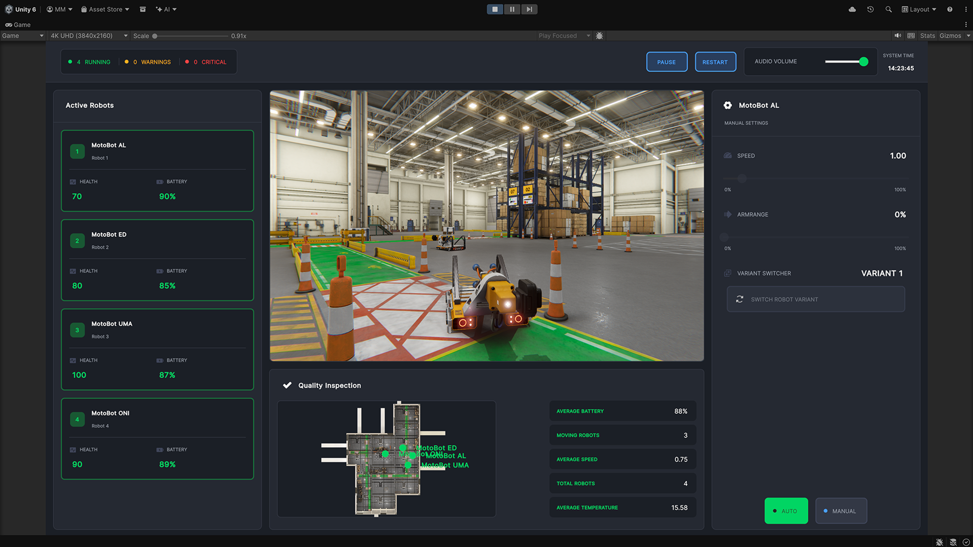 Unity Industry基础模板中的后台UI