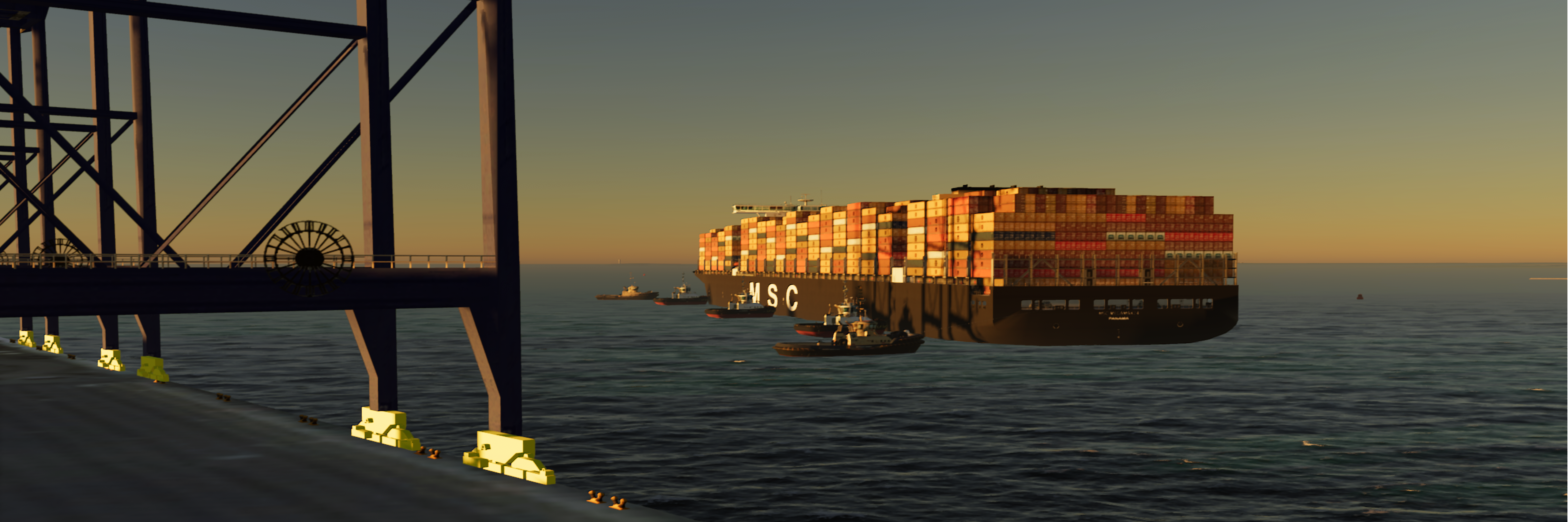 VR simulation of vessel navigation
