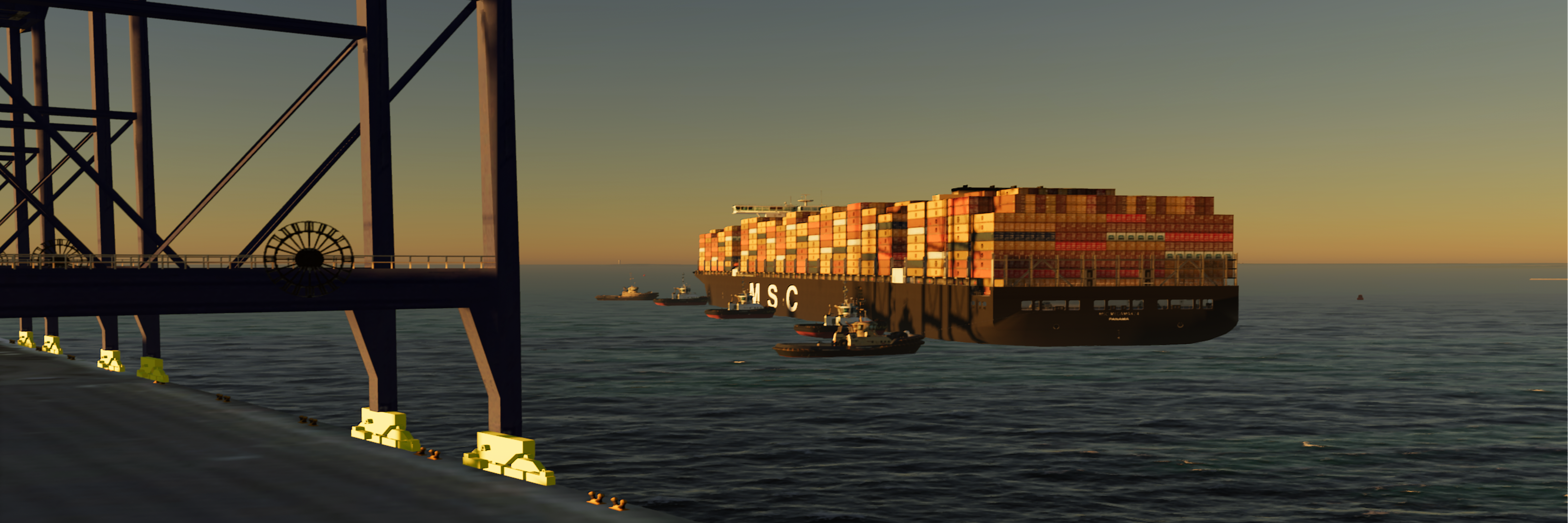 VR simulation of vessel navigation