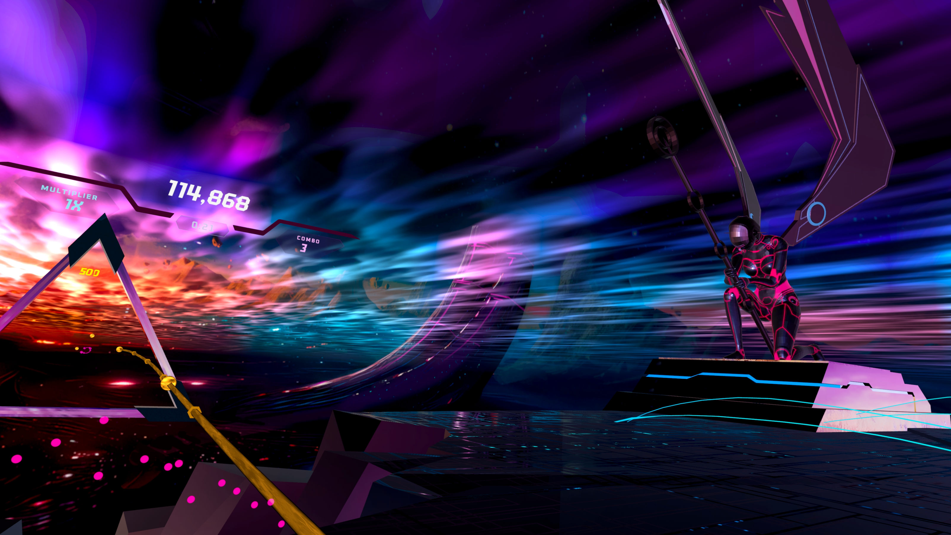 The gameplay elements in Synth Riders