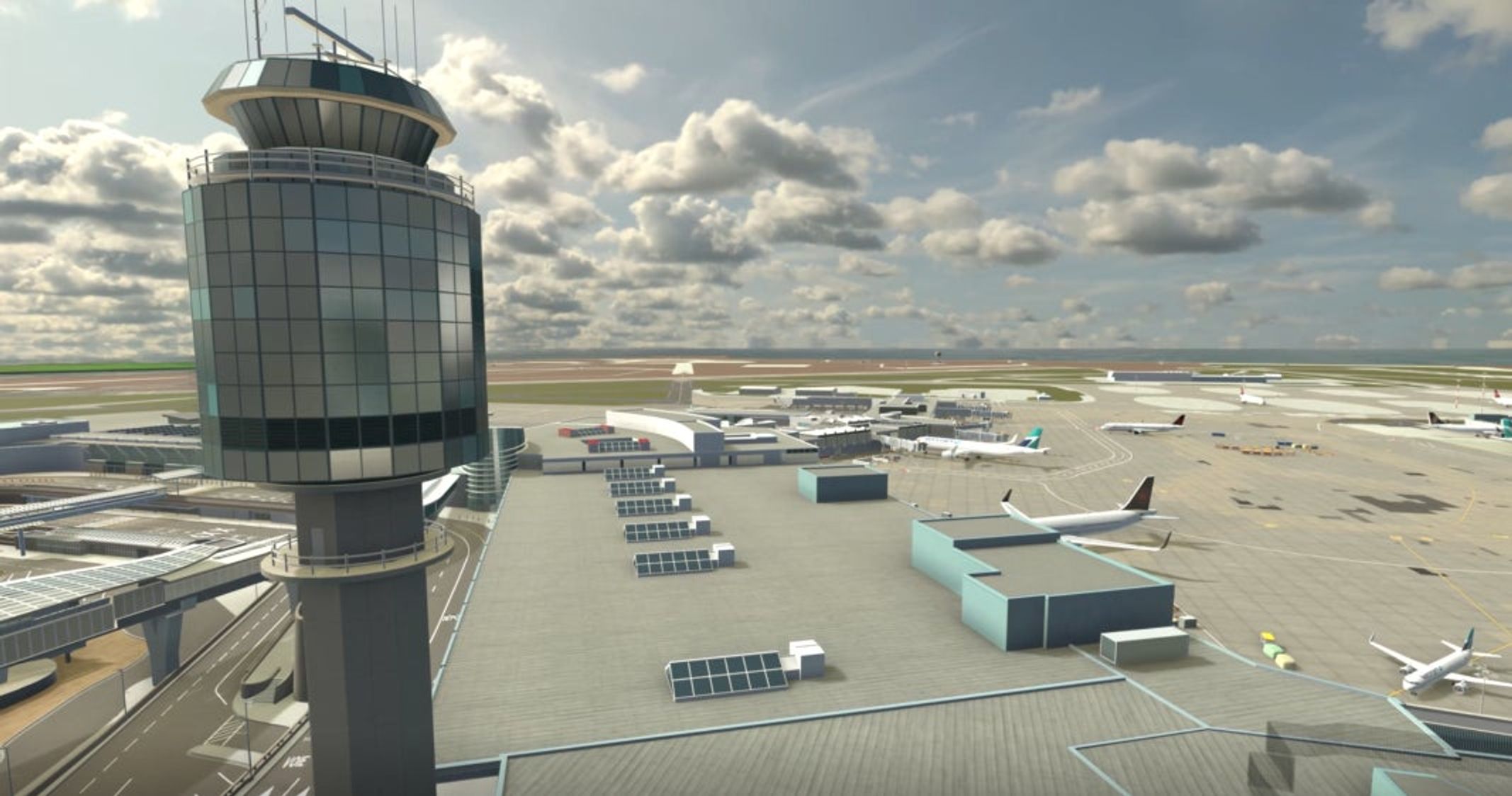 3D view of Vancouver International Airport