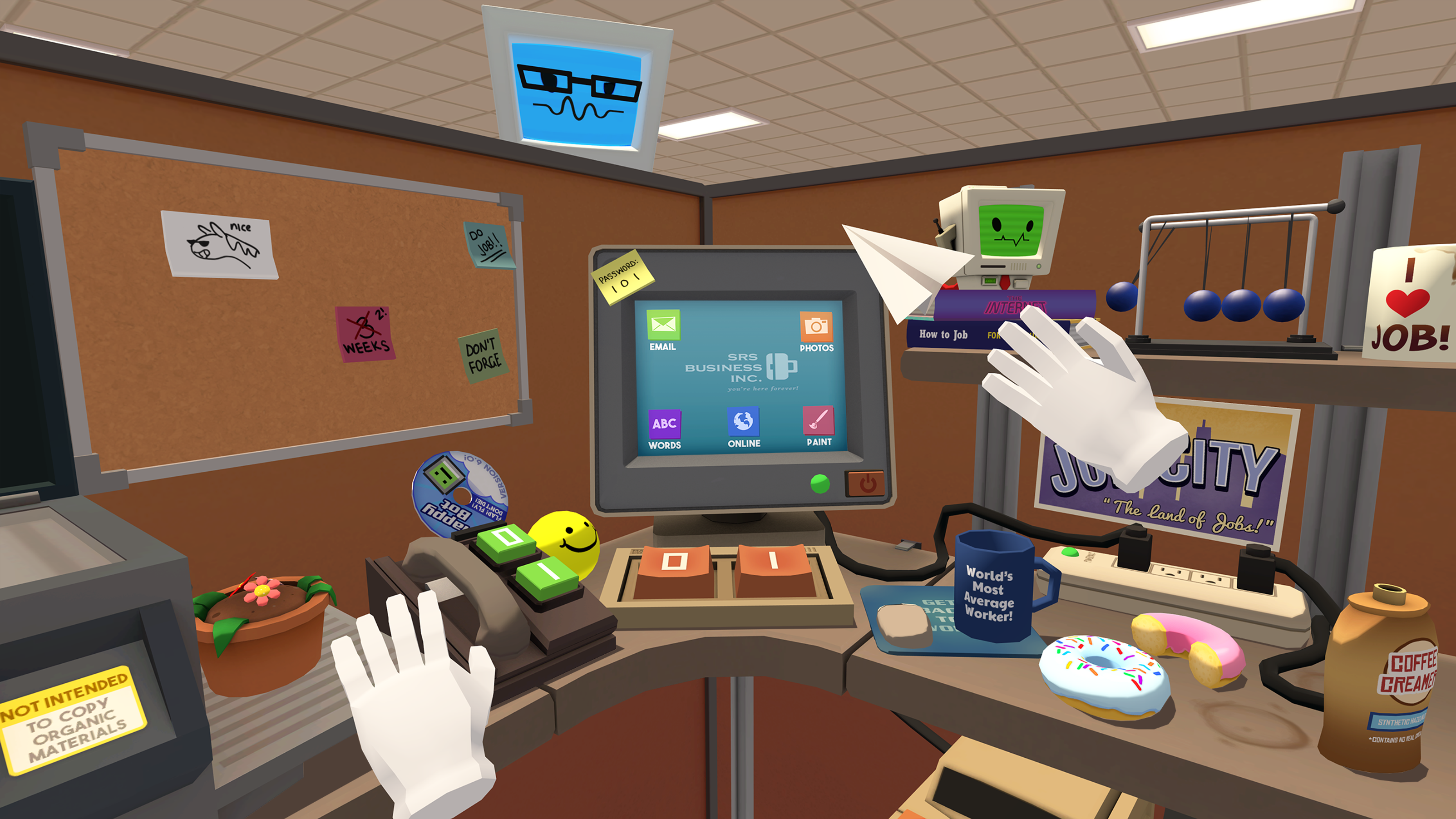 The gameplay elements from Job Simulator