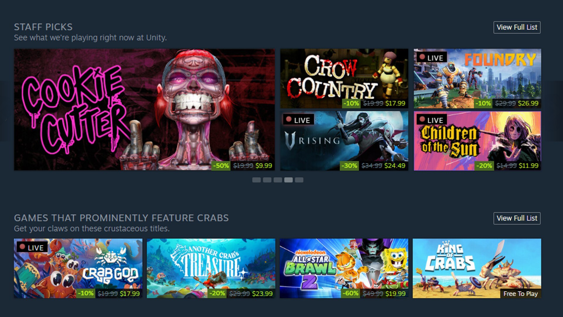 Steam curator page