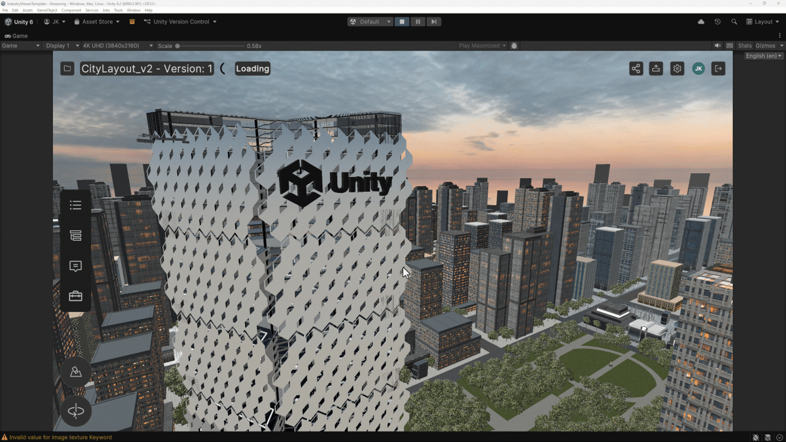 Hierarchy and object control in the Unity Industry Viewer Template